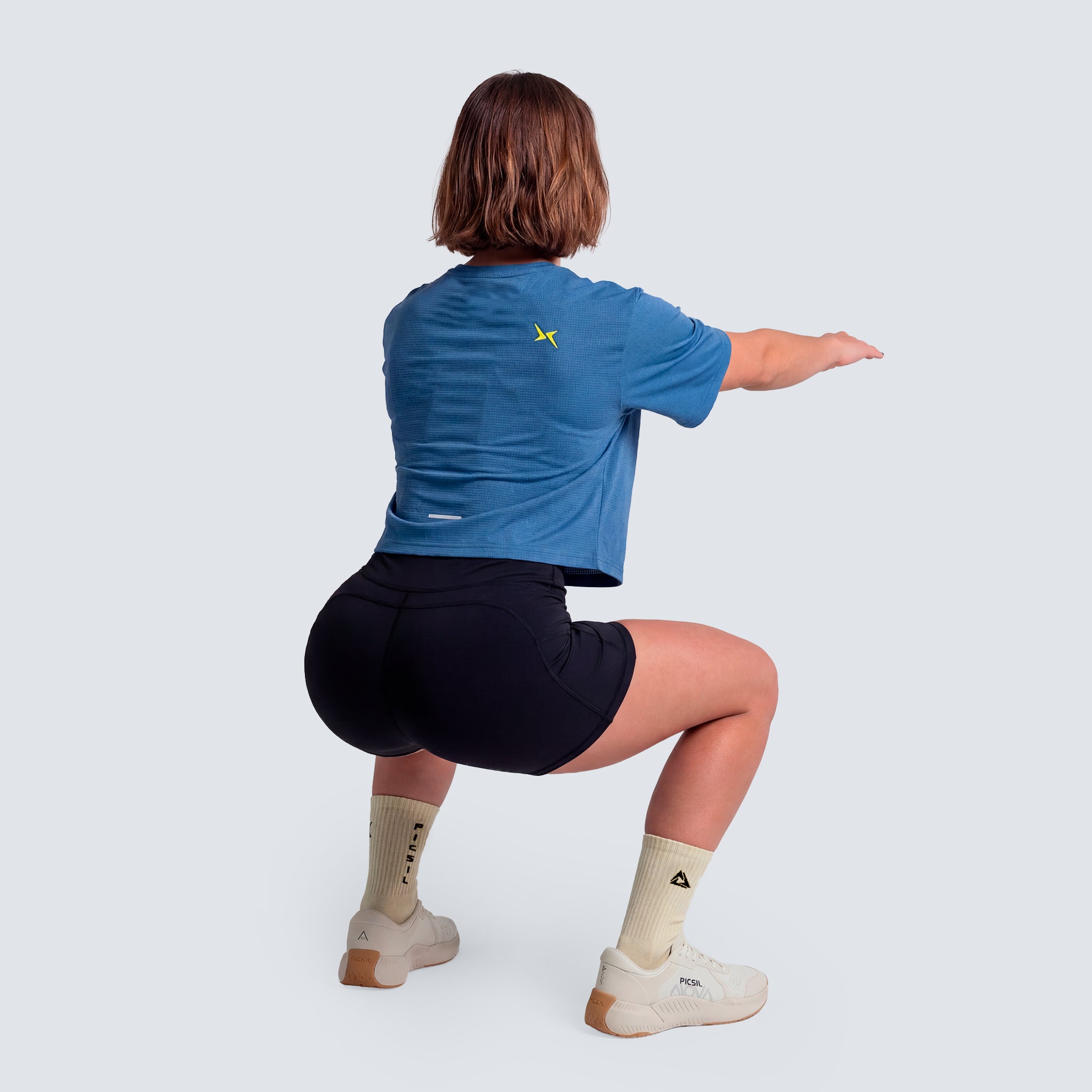 Imagen 3 de Camiseta de manga corta crop para mujer Performance SS26 Picsil - Azul Azul