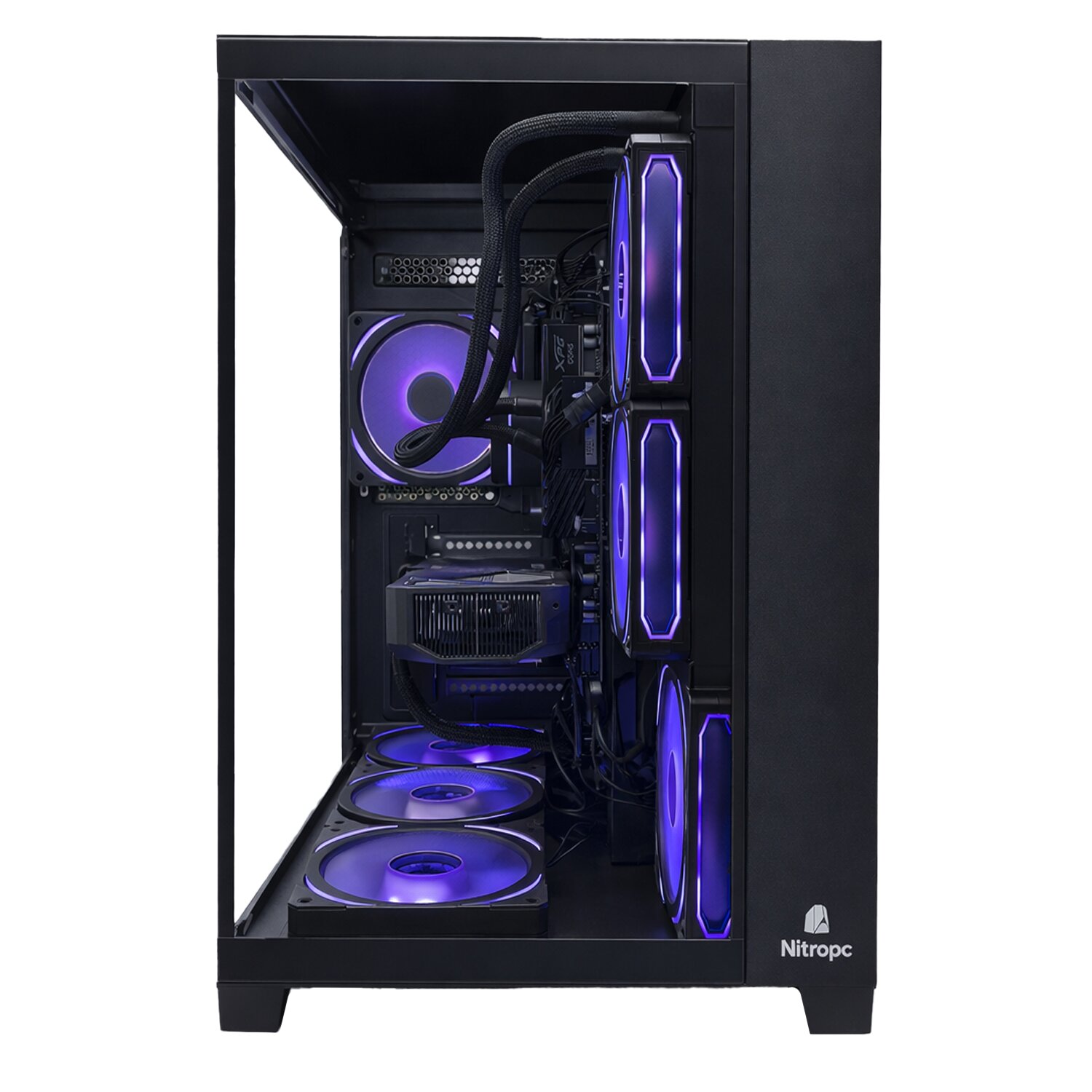 Sobremesa Gaming Nitropc Pack Extremo Intel Core i7 12700K, RTX 5060 8GB, 32GB DDR4, 1 TB M2, Win11 PRO, Accesorios + monitor 27" QHD 180Hz IPS - Negro Negro-6