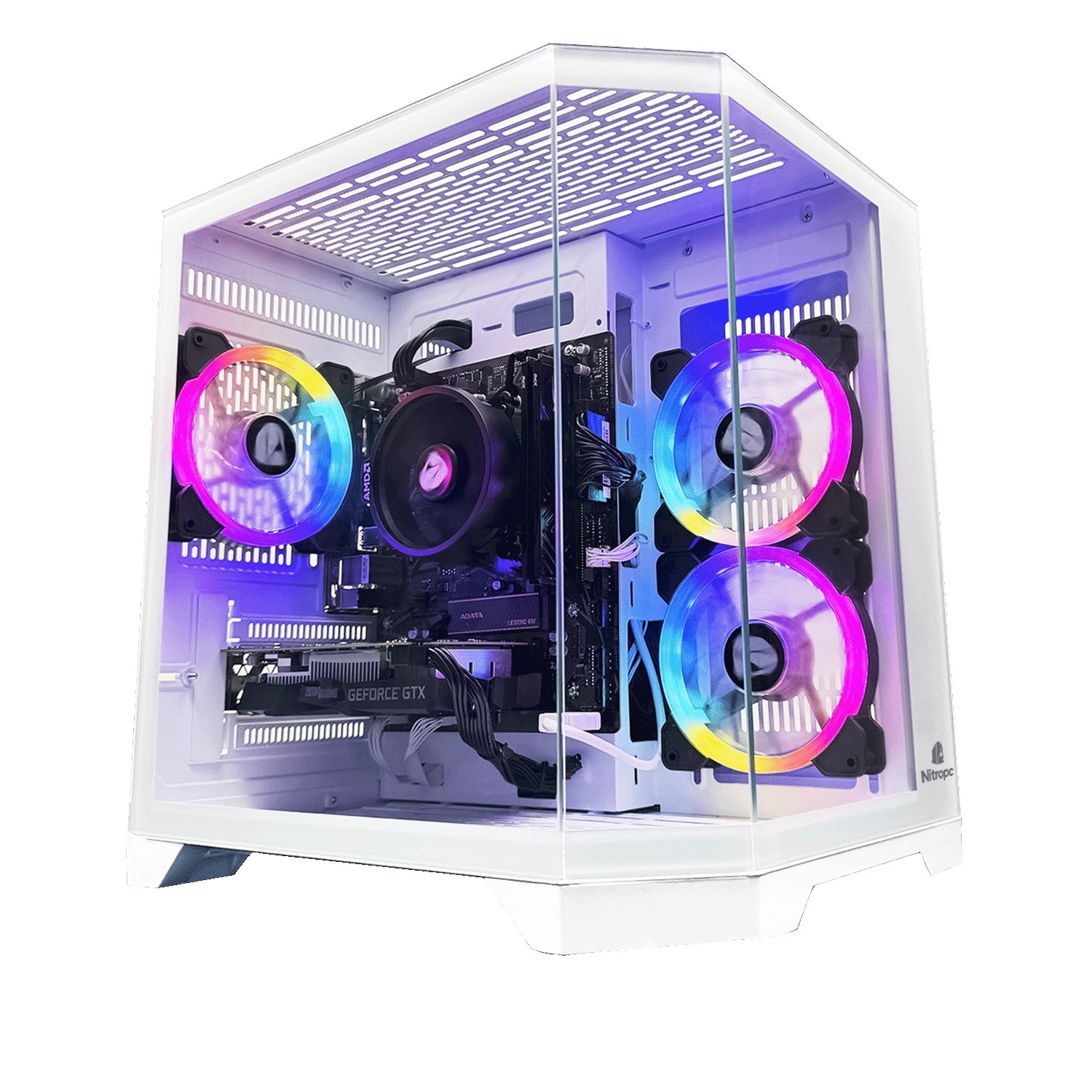 NitroPc - Sobremesa Gaming Nitropc Avanzado AMD Ryzen 7 5700X, RTX 5060 8 GB, 16 GB DDR4, 1 TB M2, Win11 PRO.