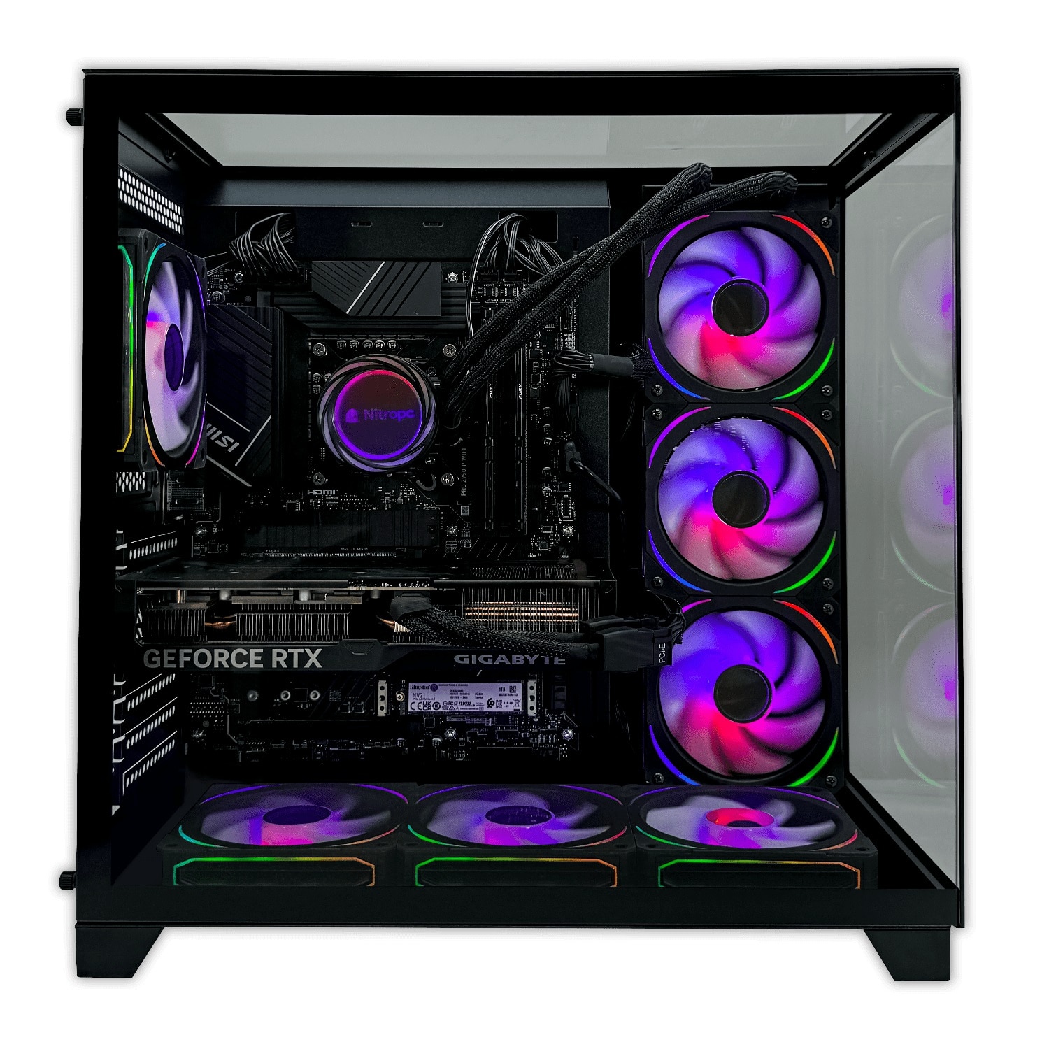 Sobremesa Gaming Nitropc Extremo AMD Ryzen 7 5800X, RTX 5060 8 GB, 32 GB DDR4, 1 TB M2, Win11 PRO - Negro Negro-3