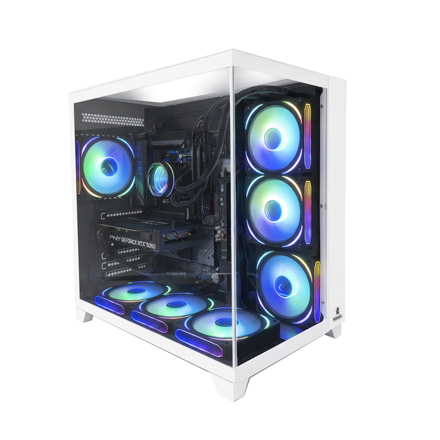 NitroPc - Sobremesa Gaming Nitropc Extremo AMD Ryzen 5 8400F, AMD Radeon RX 9060 XT 16 GB, 32 GB DDR5, 1 TB M2, Win11 PRO.