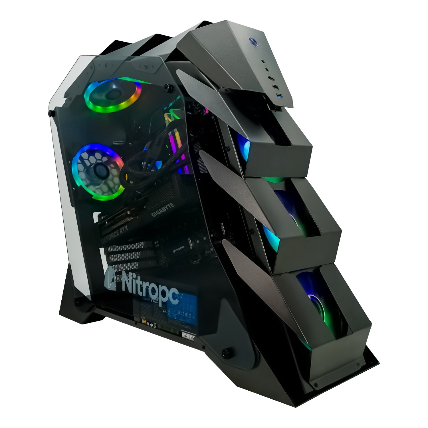 NitroPc - Sobremesa Gaming Nitropc Elite Intel Core i9-12900KF, NVIDIA RTX 5070 12 GB, 32 GB DDR4, 2 TB M2, Win11 PRO.