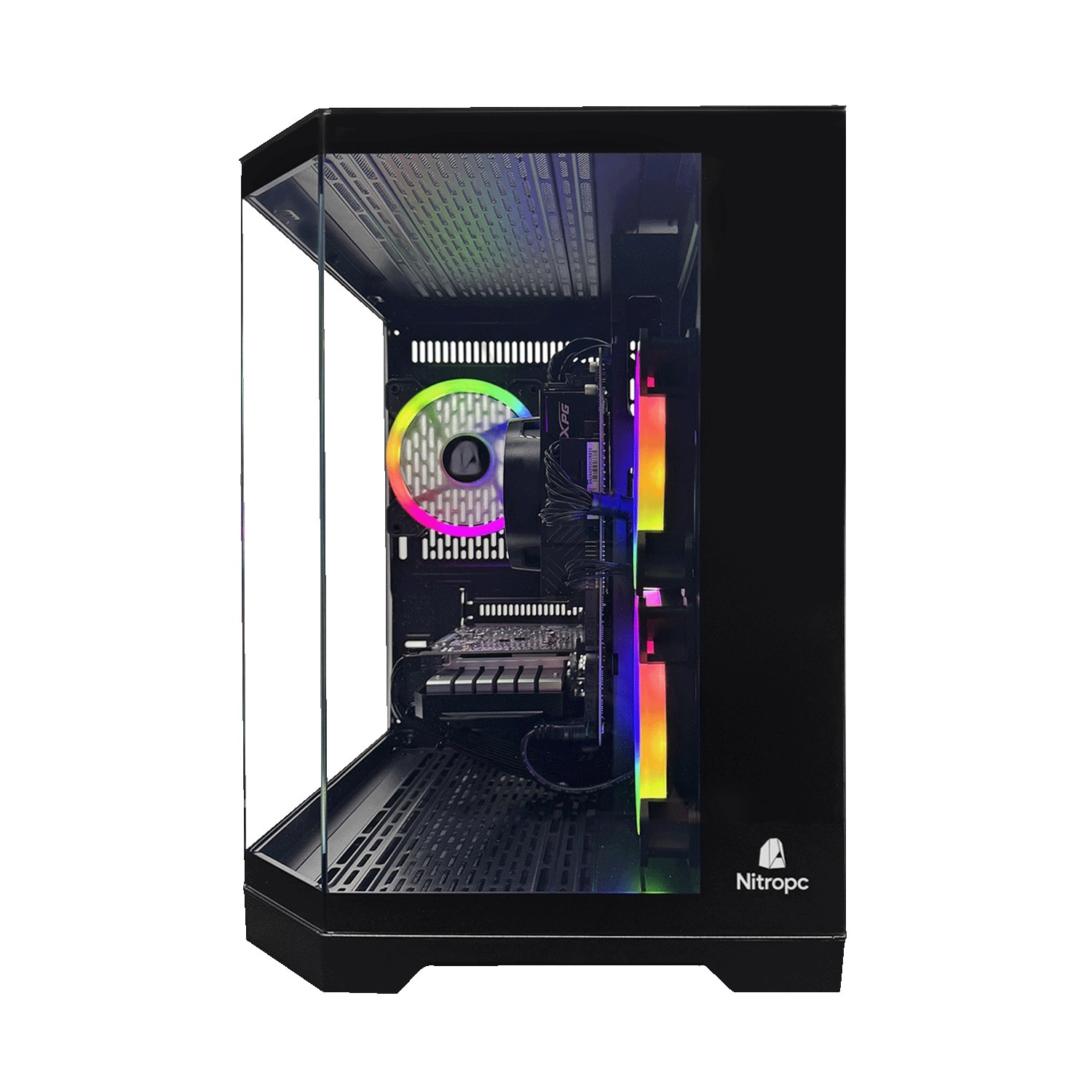 Sobremesa Gaming Nitropc Pack Avanzado AMD Ryzen 7 5700X, RTX 5060 8GB, 16GB DDR4, 1 TB M2, Win11 PRO, Accesorios + monitor 24" FHD 165Hz IPS - Negro Negro-6