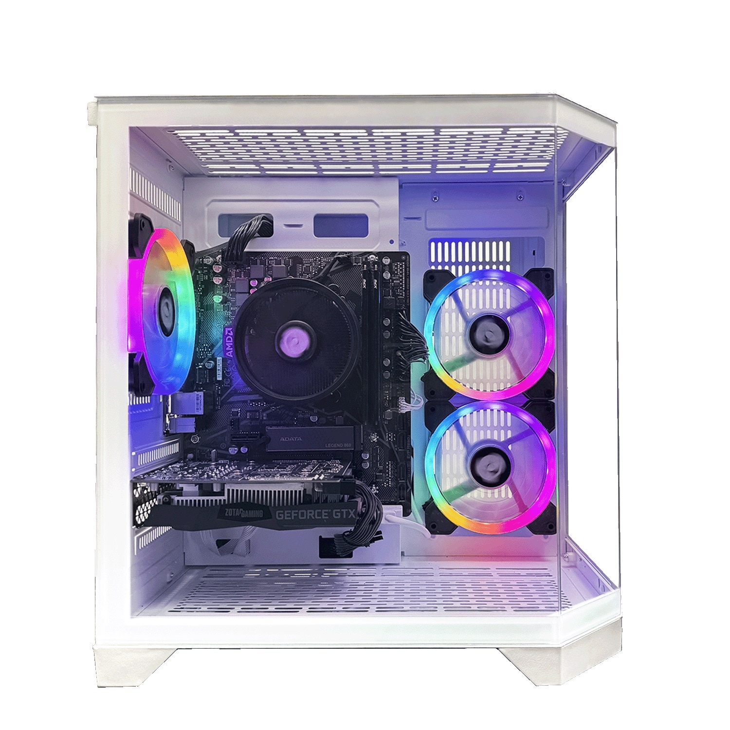 Sobremesa Gaming Nitropc Avanzado AMD Ryzen 7 5700X, RTX 5070 12 GB, 32 GB DDR4, 1 TB M2, Win11 PRO - Blanco Blanco-3