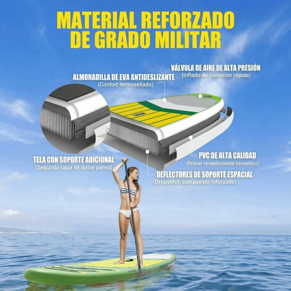 Tabla de Paddle Surf Hinchable 10,6" Kohala Start Highpi - Verde Verde-6