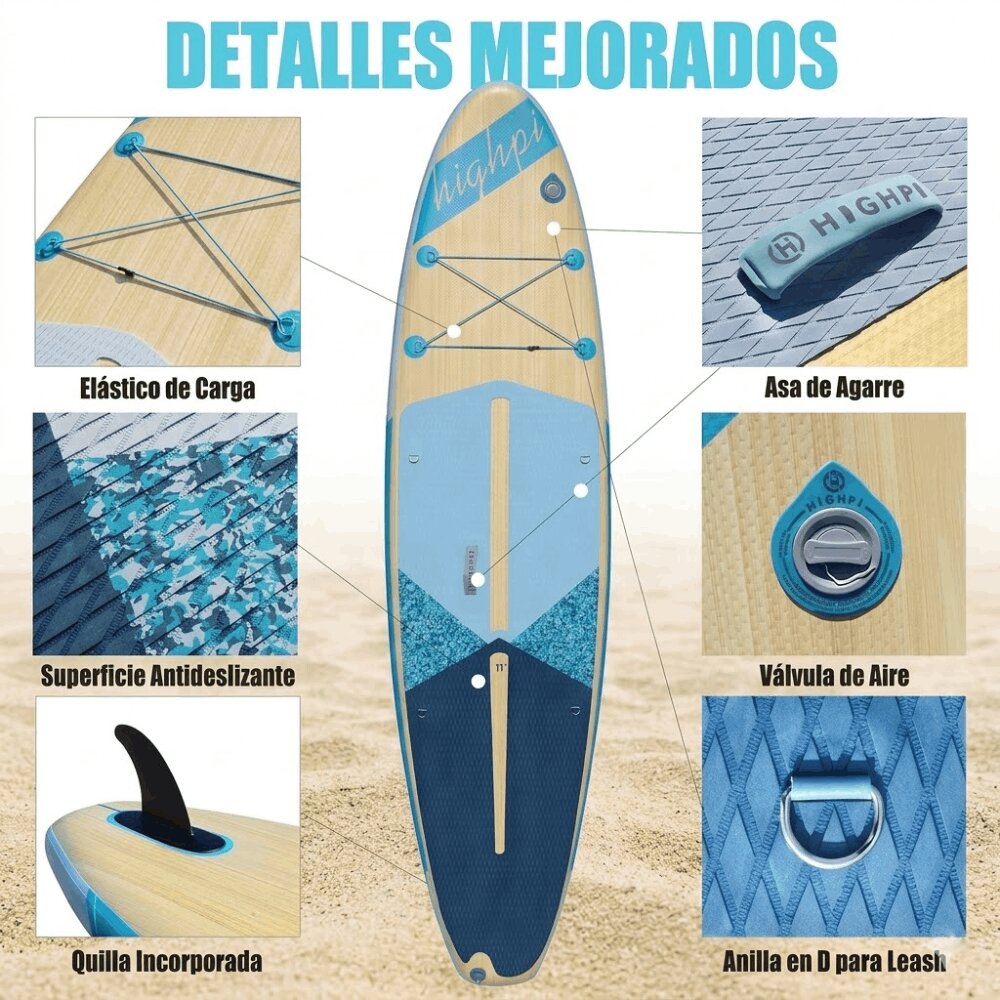 Tabla de Paddle Surf Hinchable 10,6" Kohala Start Highpi - Azul Azul-2