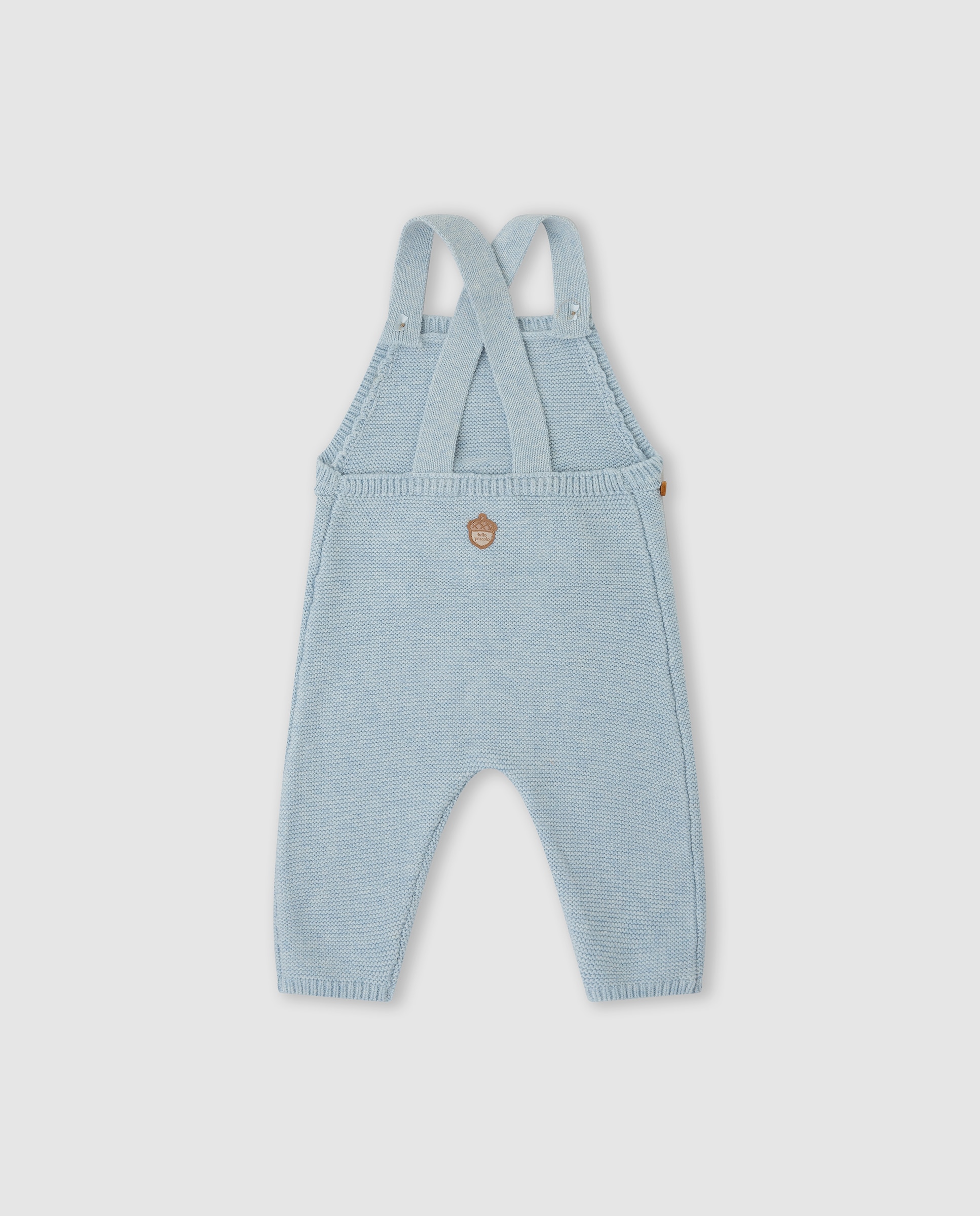Peto de bebé niño tricot con bolsillo - Tutto Piccolo - Azul claro Azul claro-3