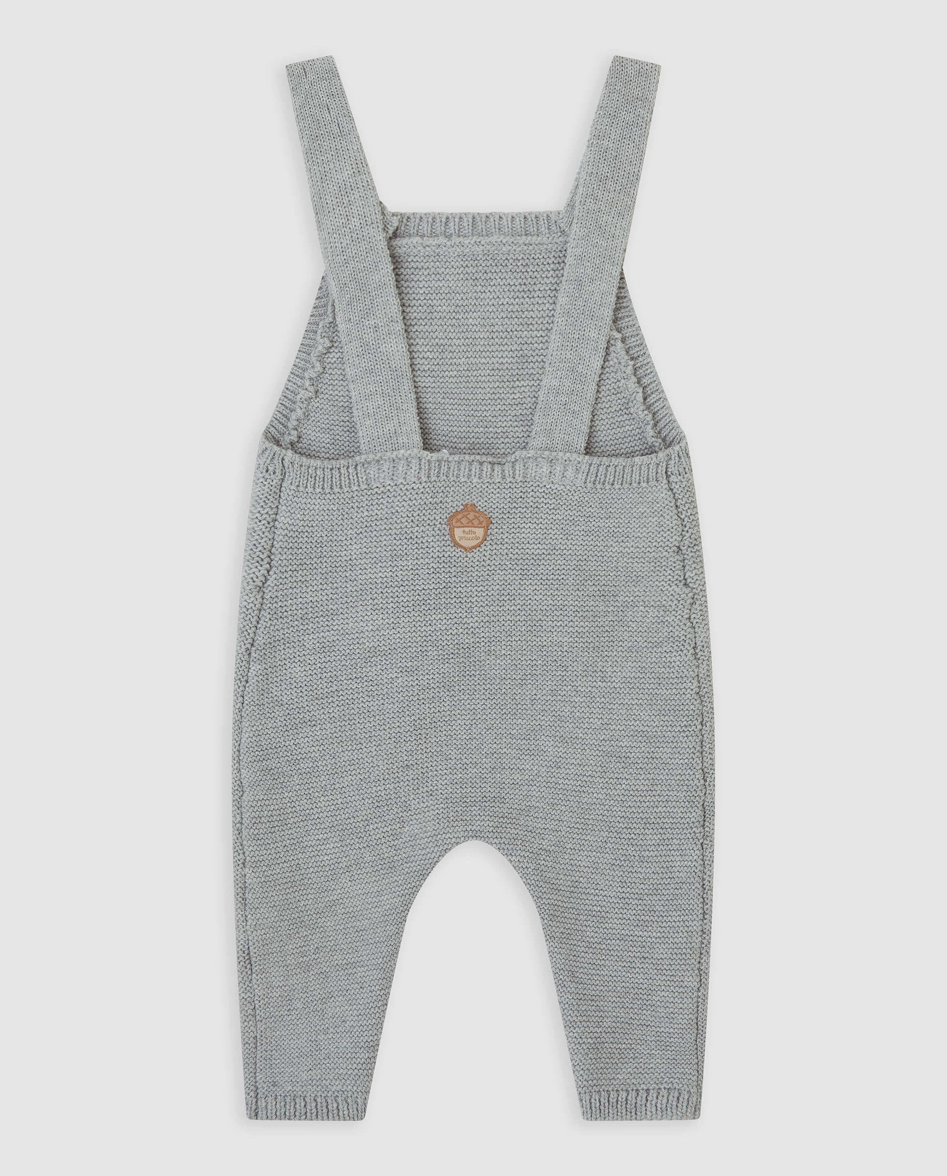 Peto de bebé niño tricot con bolsillo - Tutto Piccolo - Gris Gris-3