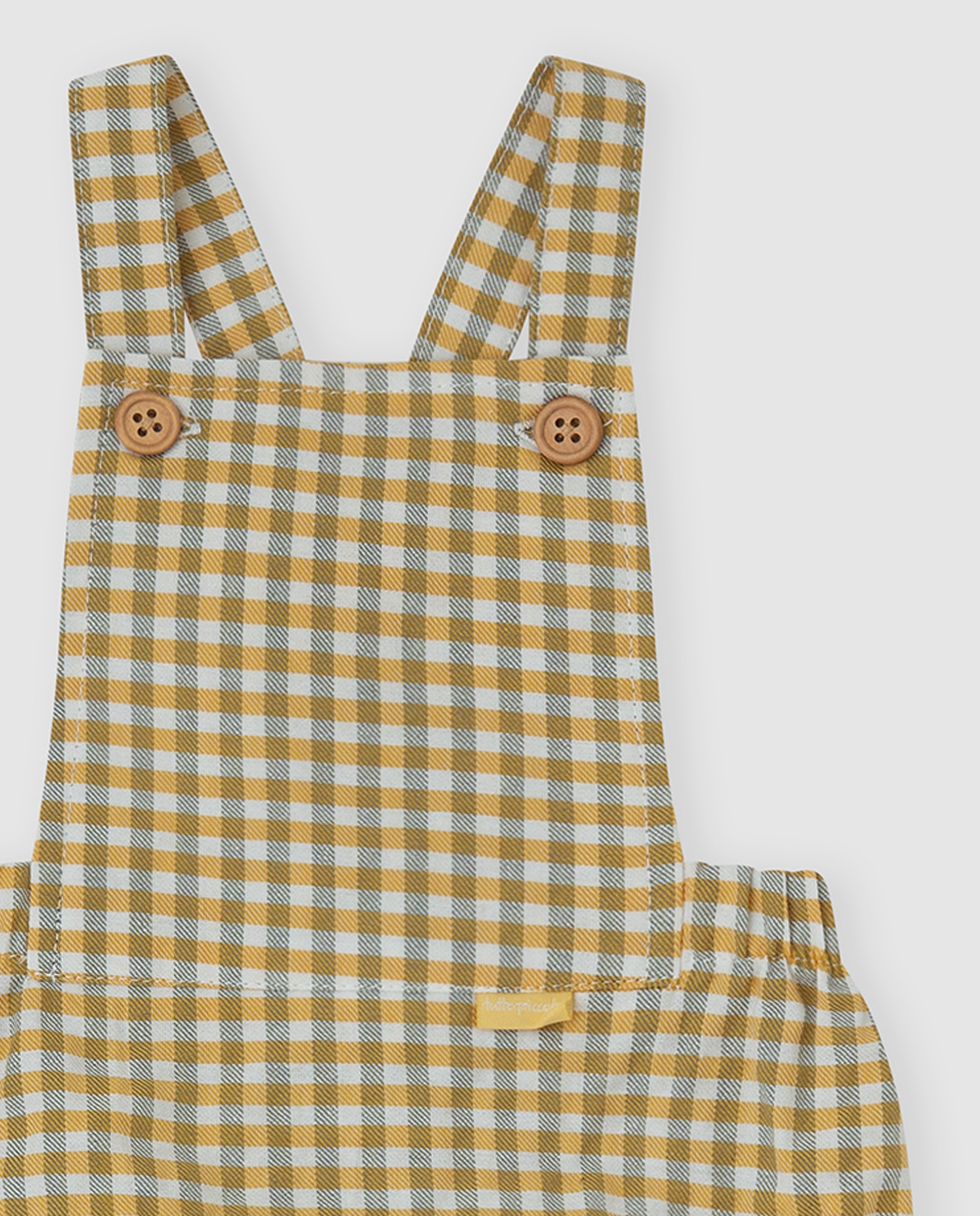 Ranita de bebé niño vichy con calcetines - Tutto Piccolo - Kaki Kaki-2
