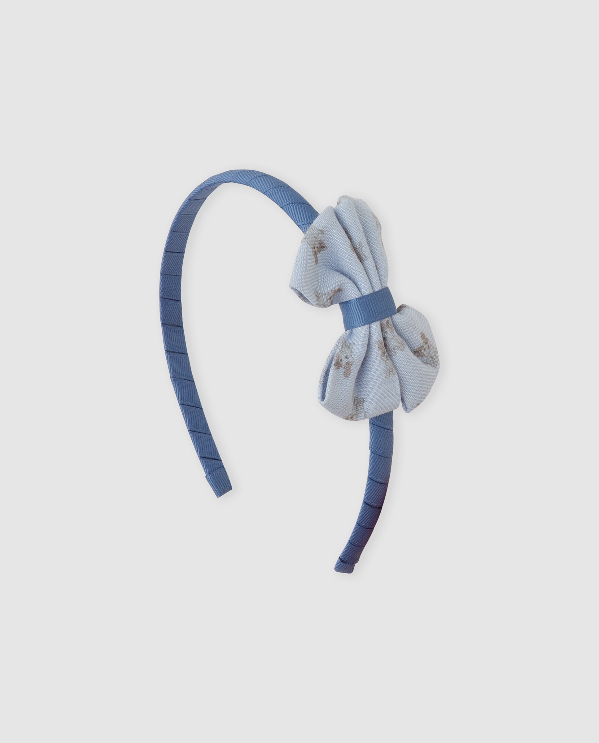 Diadema de niña con lazo estampado - Tutto Piccolo - Azul Azul-2