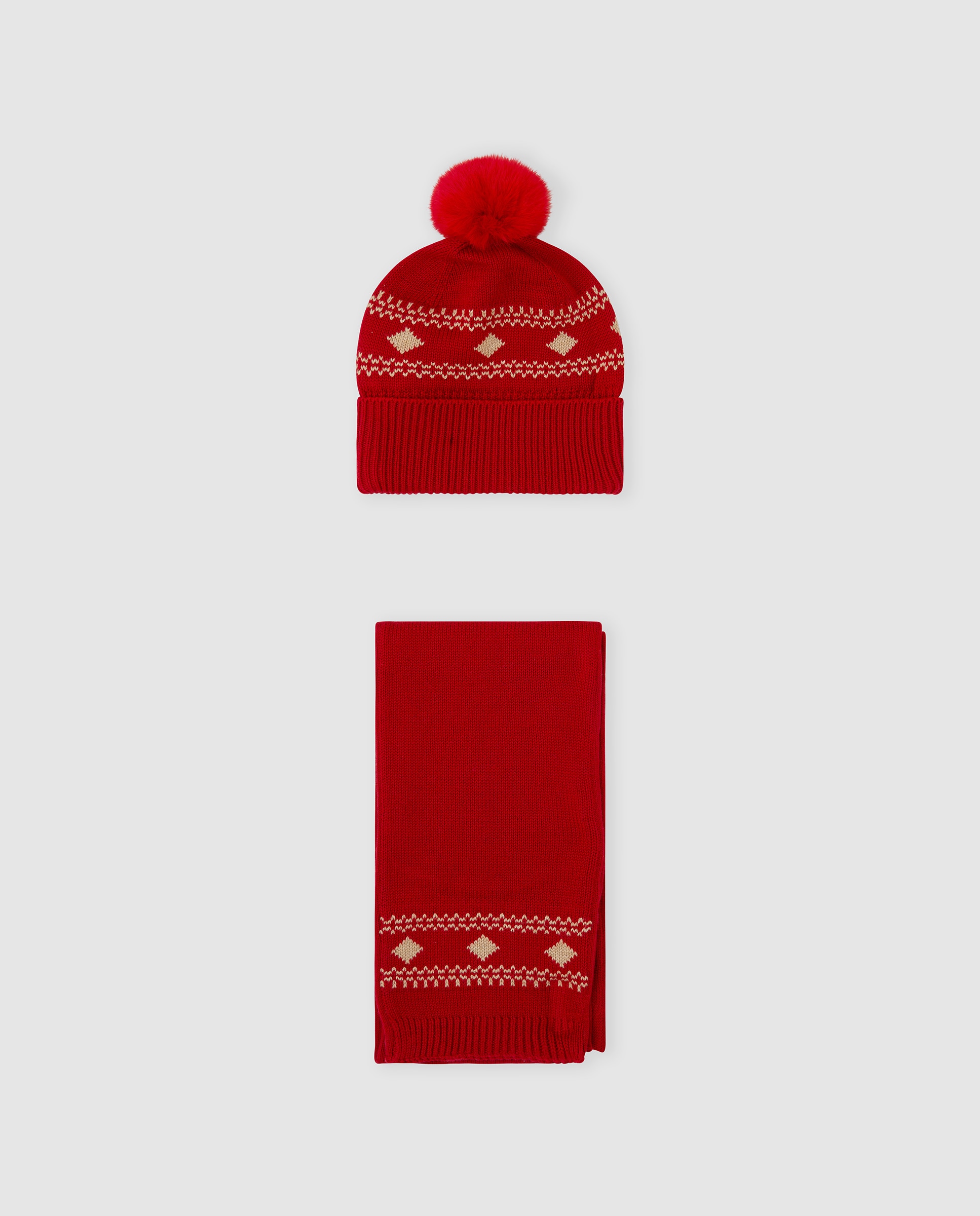 Conjunto de niño de gorro y bufanda - Tutto Piccolo - Rojo Rojo-3