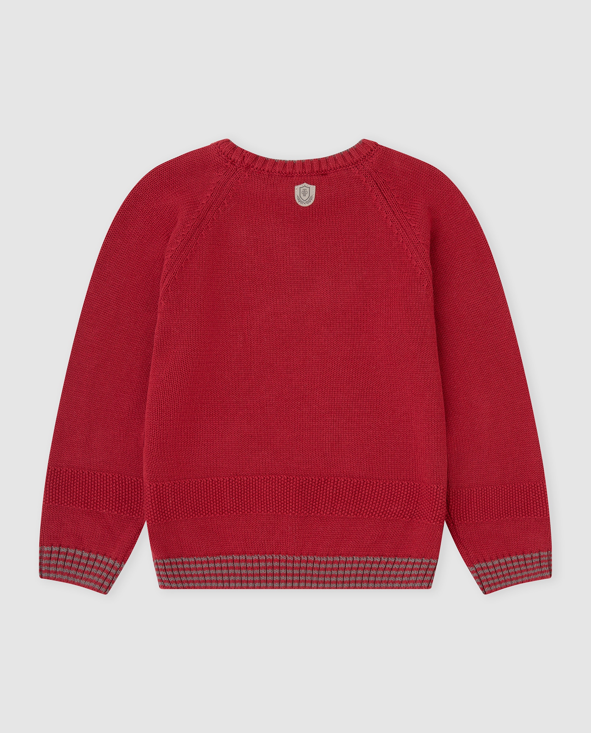 Jersey de niño tricot con bicicleta - Tutto Piccolo - Rojo Rojo-3
