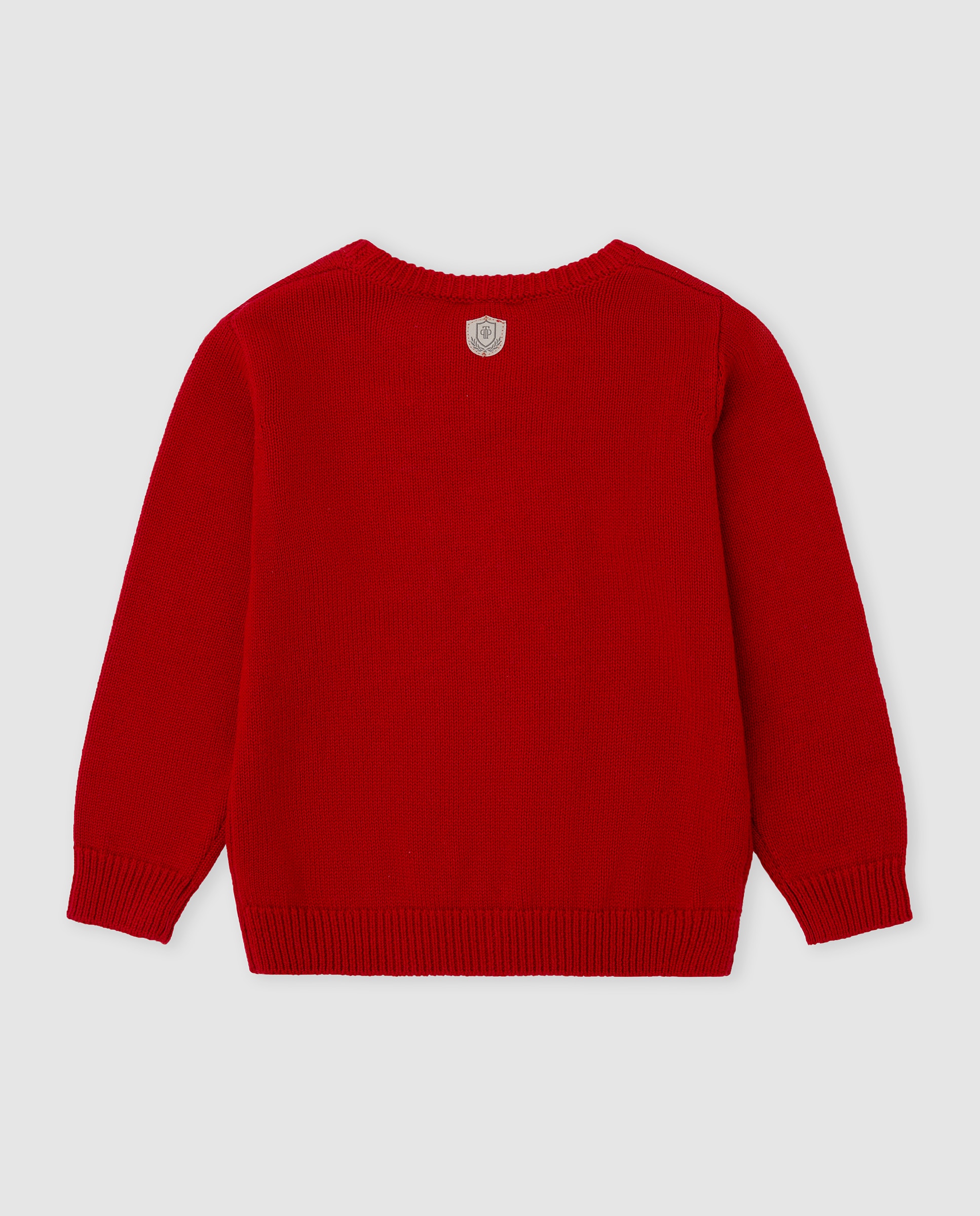 Jersey de niño tricot trenzado - Tutto Piccolo - Rojo Rojo-3