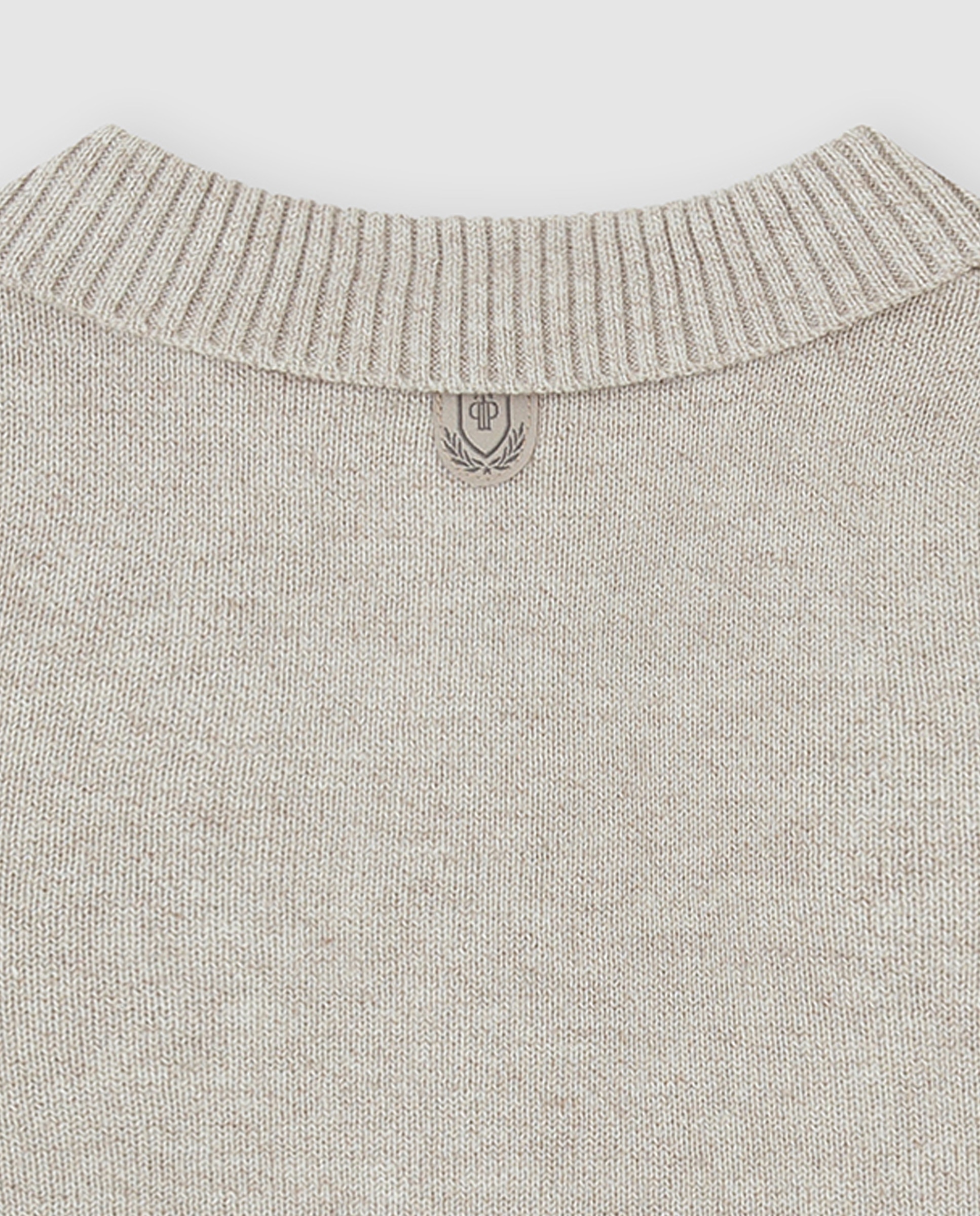 Chaqueta de niño tricot con cremallera - Tutto Piccolo - Arena Arena-2