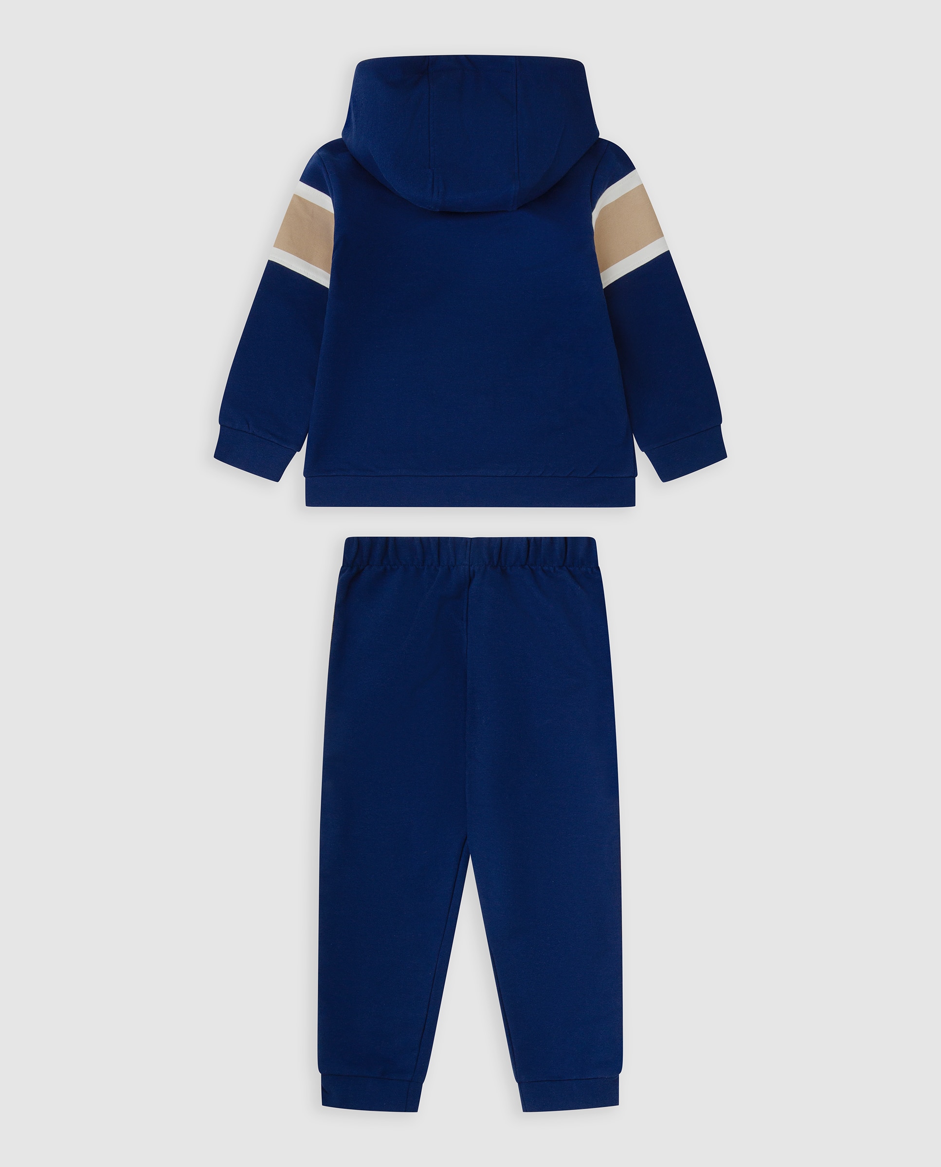 Chándal de niño con capucha tricolor - Tutto Piccolo - Azul marino Azul marino-3