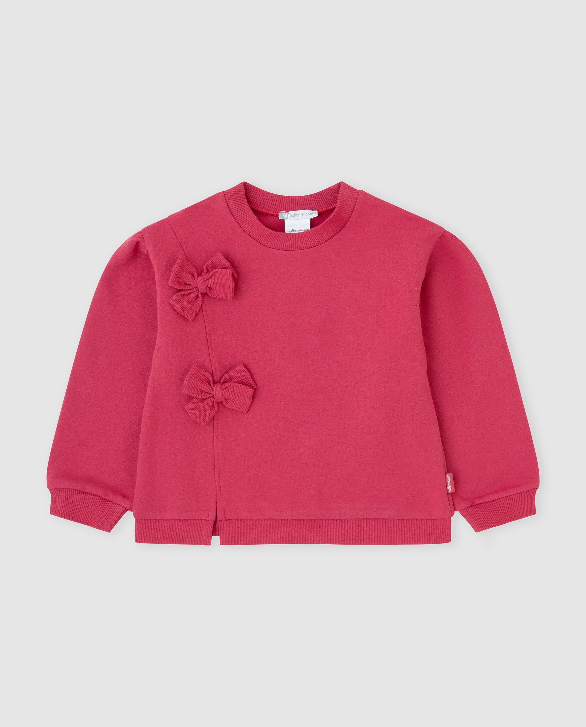 Imagen 2 de Sudadera de niña con lazos - Tutto Piccolo - Rojo Rojo