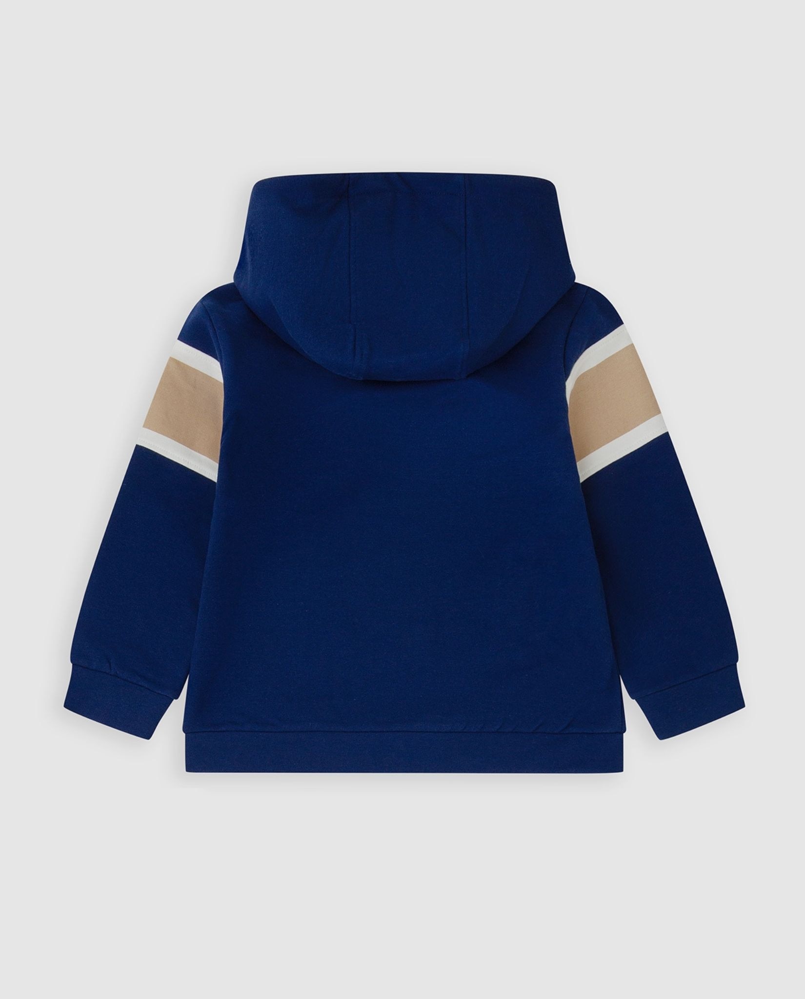 Sudadera de niño con capucha tricolor - Tutto Piccolo - Azul marino Azul marino-3