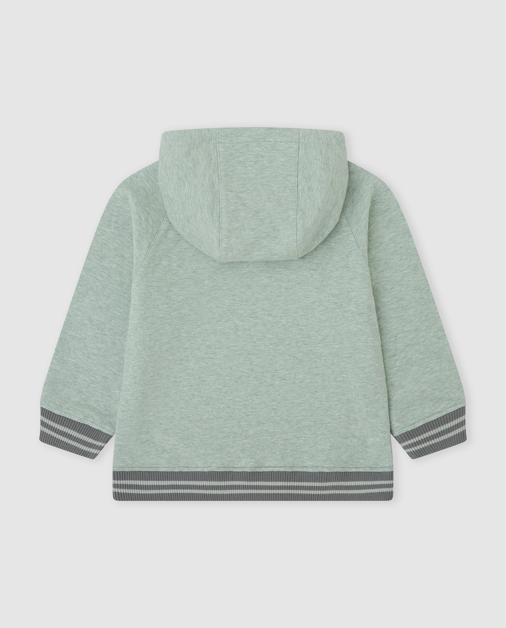 Sudadera de niño con capucha y coche bordado - Tutto Piccolo - Verde Agua Verde Agua-2