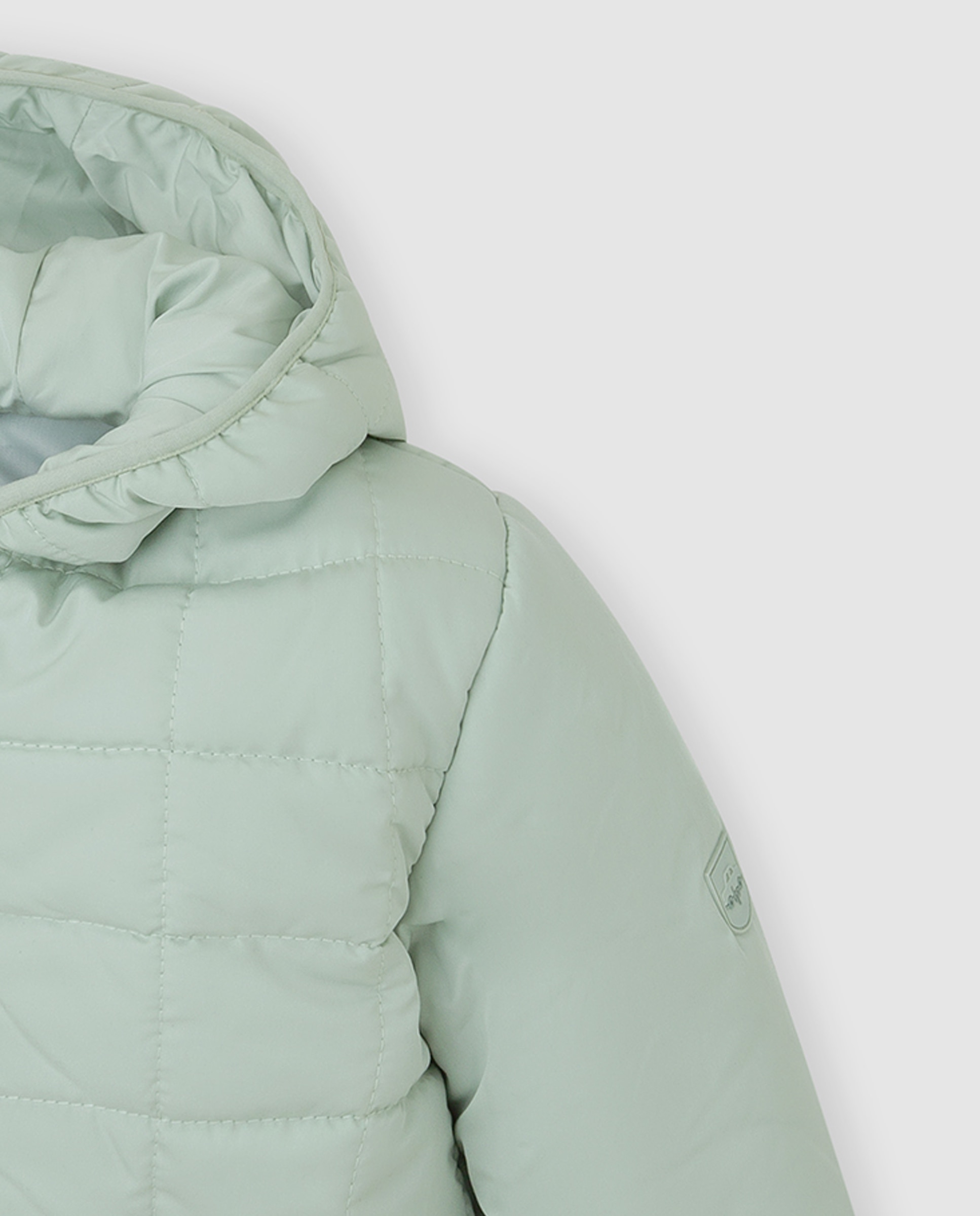 Chaqueta de niño acolchada con capucha y bolsillos - Tutto Piccolo - Verde Agua Verde Agua-2