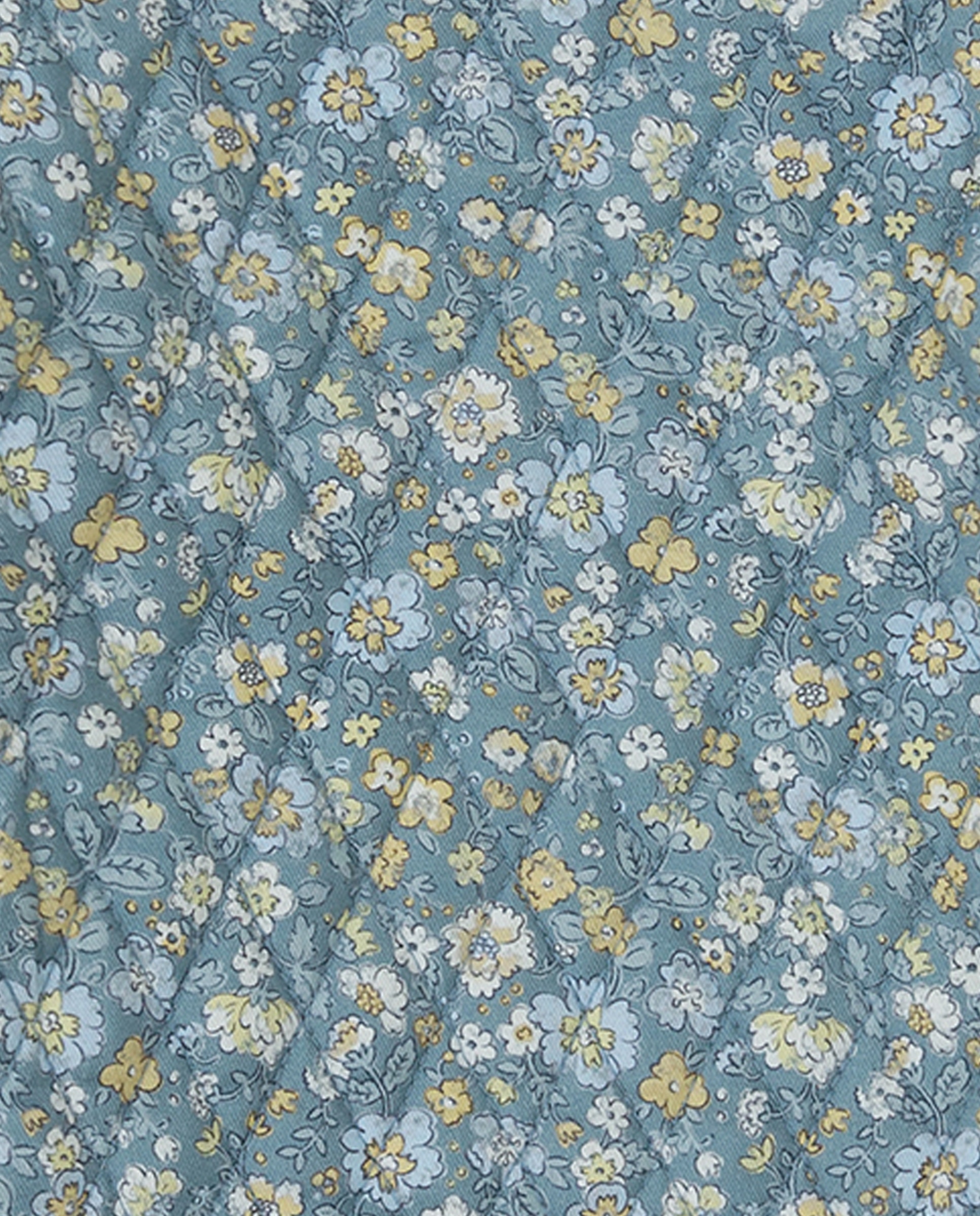 Chaqueta de niña de flores forrada con borreguito - Tutto Piccolo - Azul Azul-2