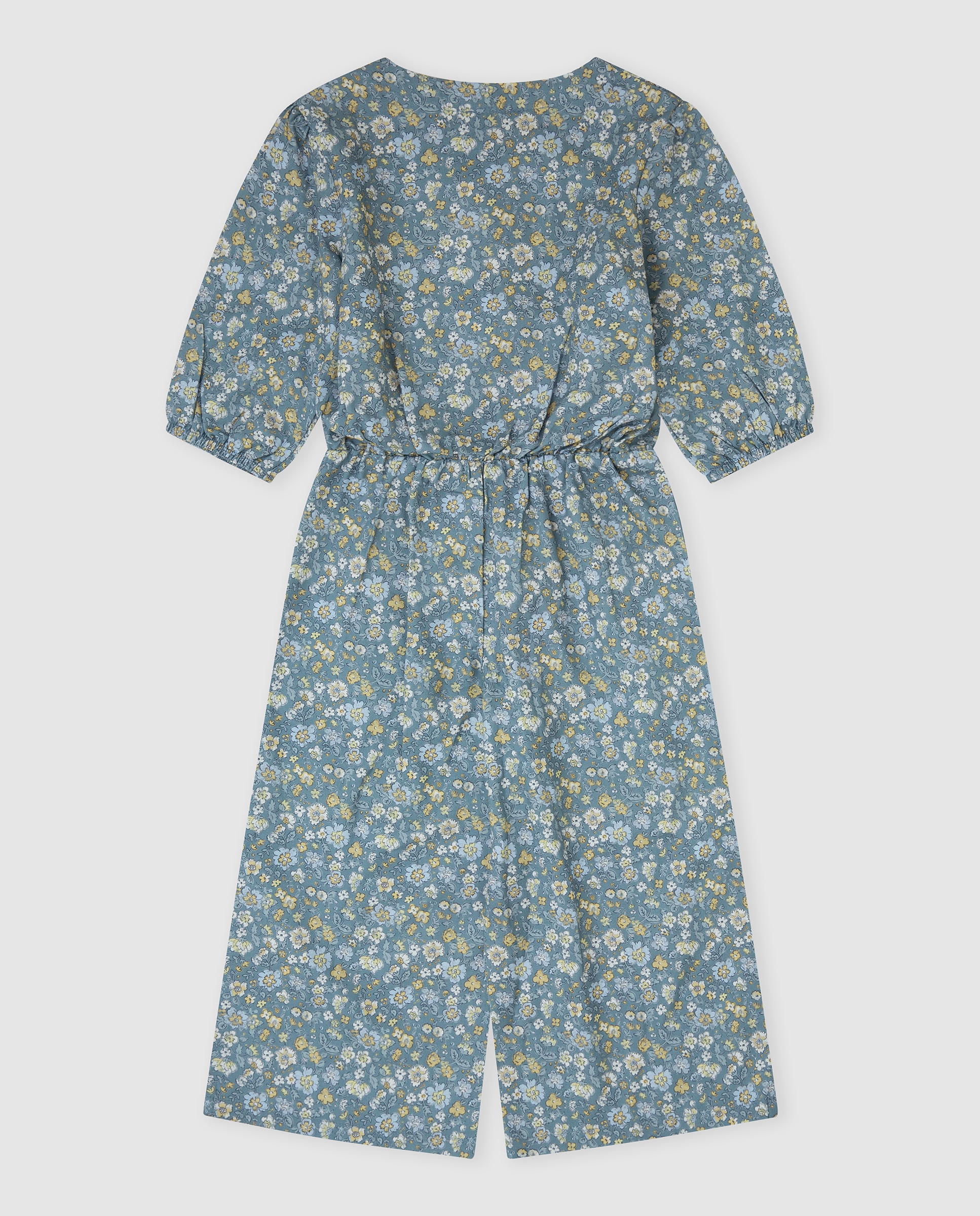 Mono de niña de flores con cordón - Tutto Piccolo - Azul Azul-3