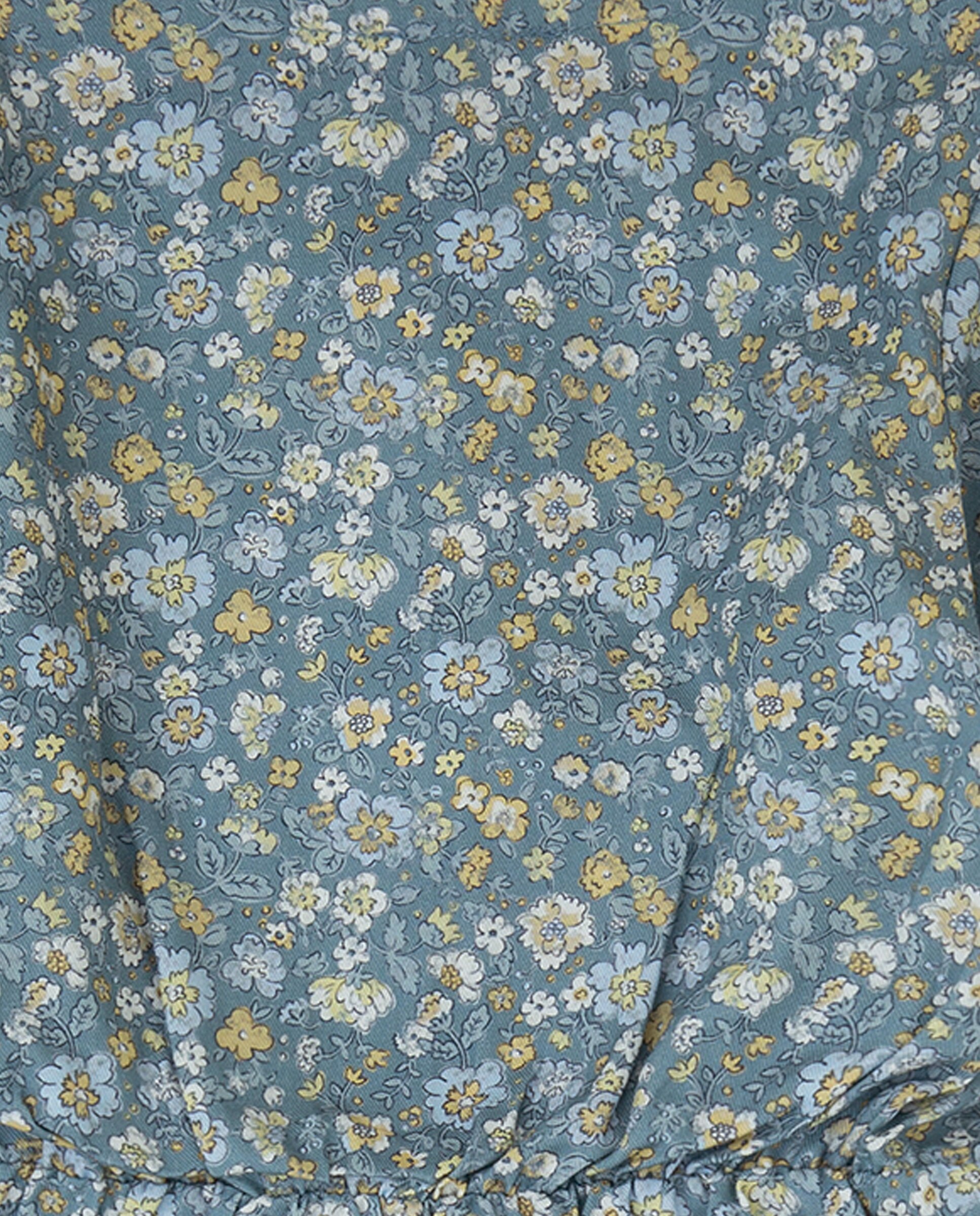 Mono de niña de flores con cordón - Tutto Piccolo - Azul Azul-2