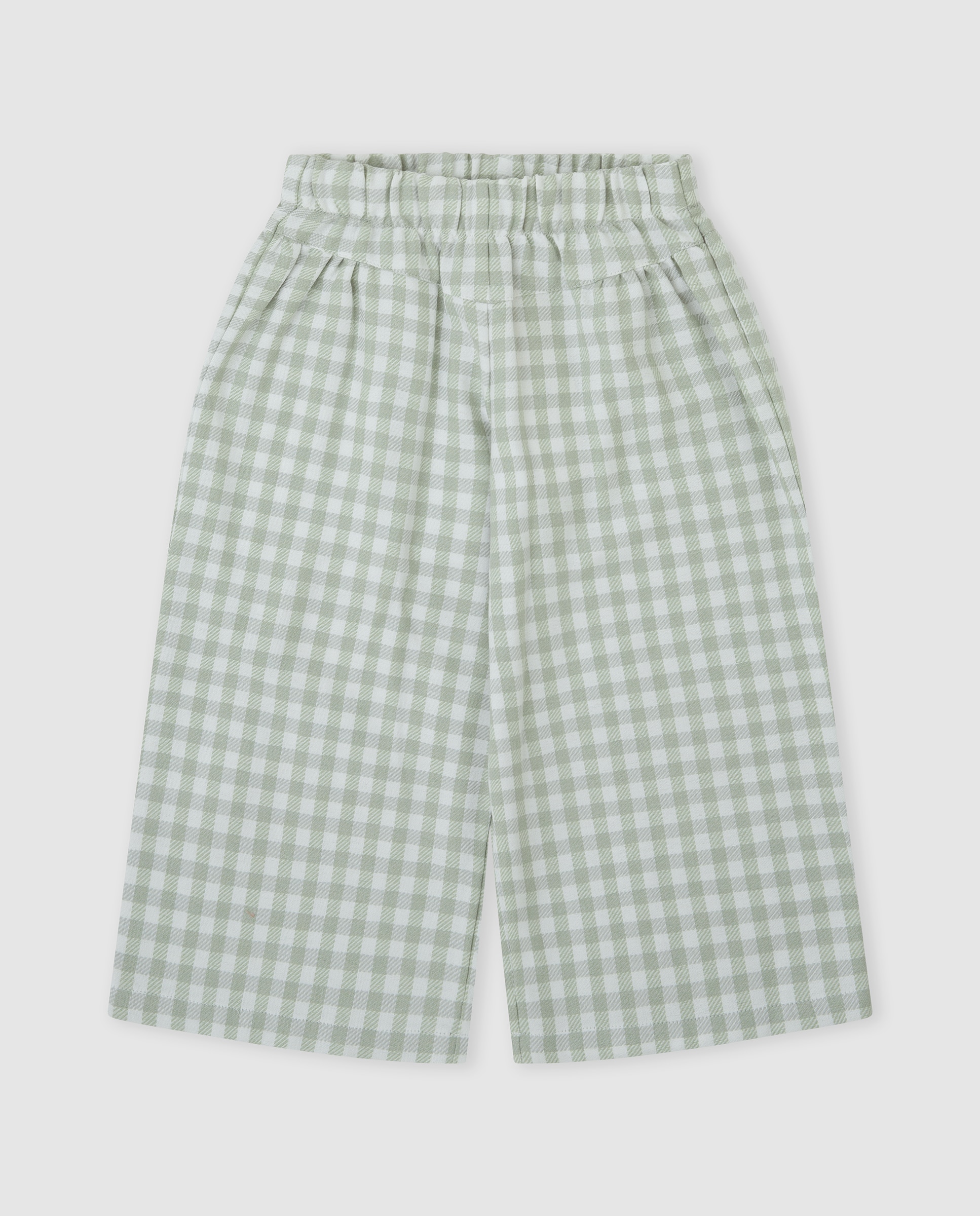 Imagen 0 de Pantalón de niña vichy con goma Verde Agua