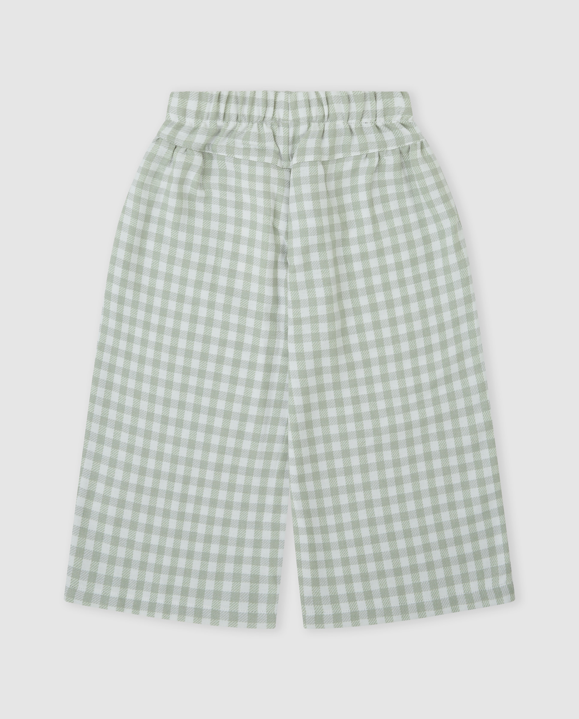 Imagen 4 de Pantalón de niña vichy con goma - Tutto Piccolo - Verde Agua Verde Agua