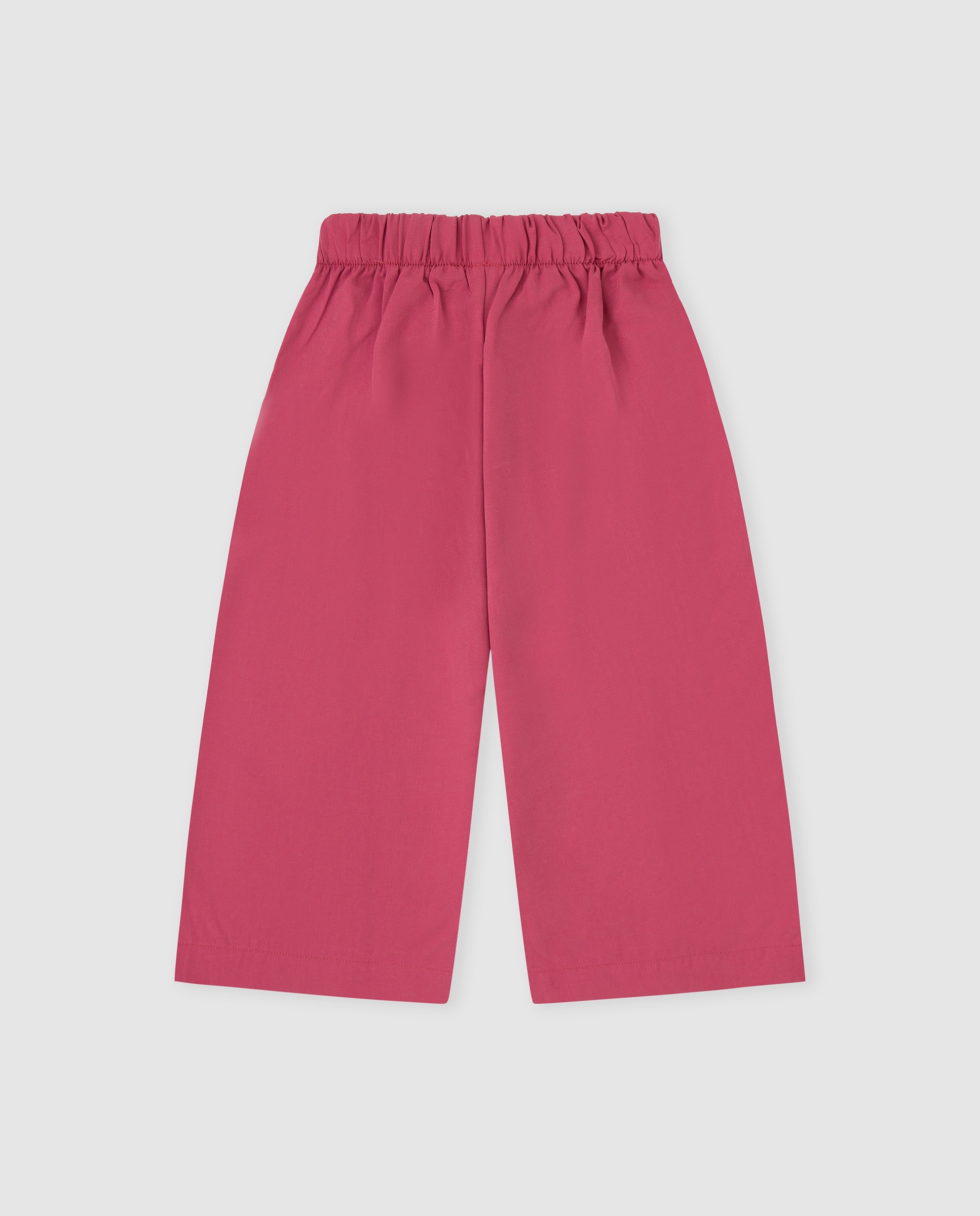 Imagen 3 de Pantalón de niña de algodón con bolsillos - Tutto Piccolo - Rosa Rosa