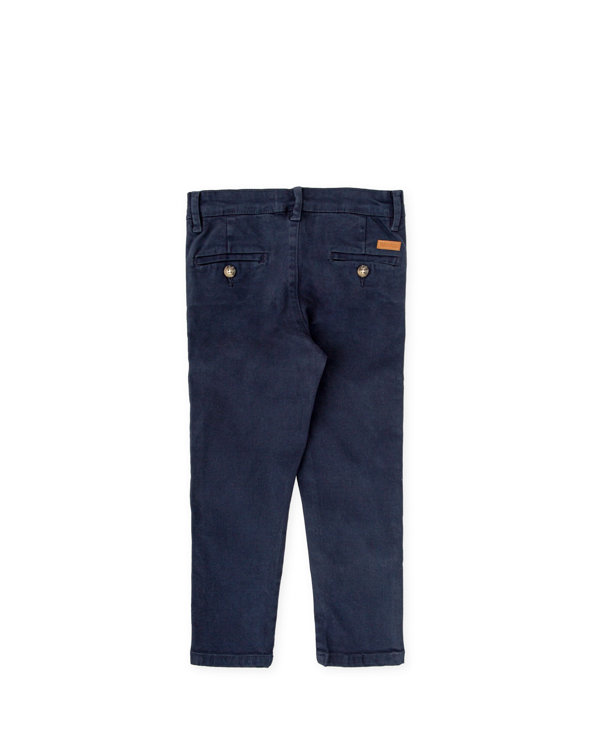 Chinos de niño con bolsillos - Tutto Piccolo - Azul marino Azul marino-3