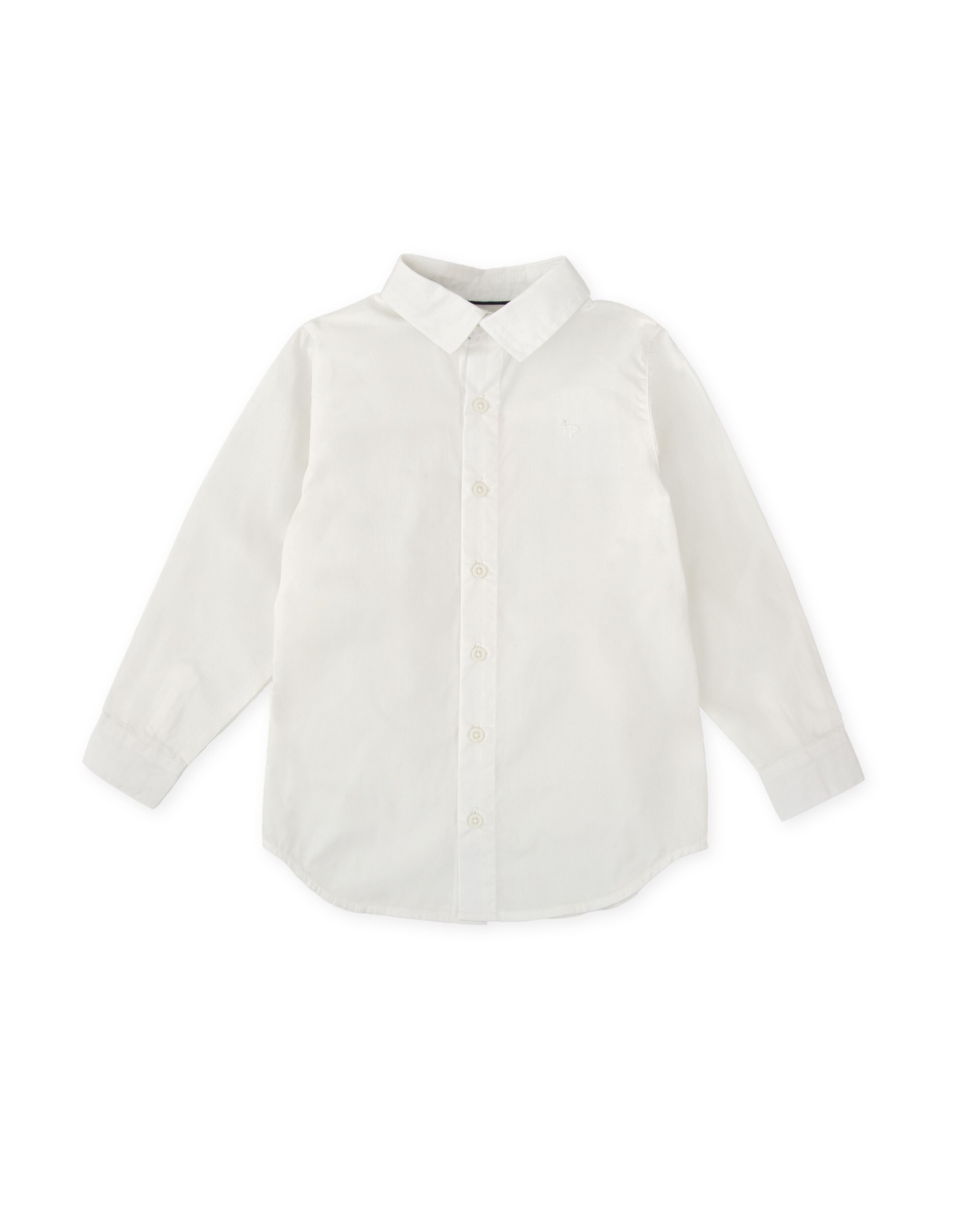 Imagen 0 de Camisa de niño de algodón de manga larga Blanco roto