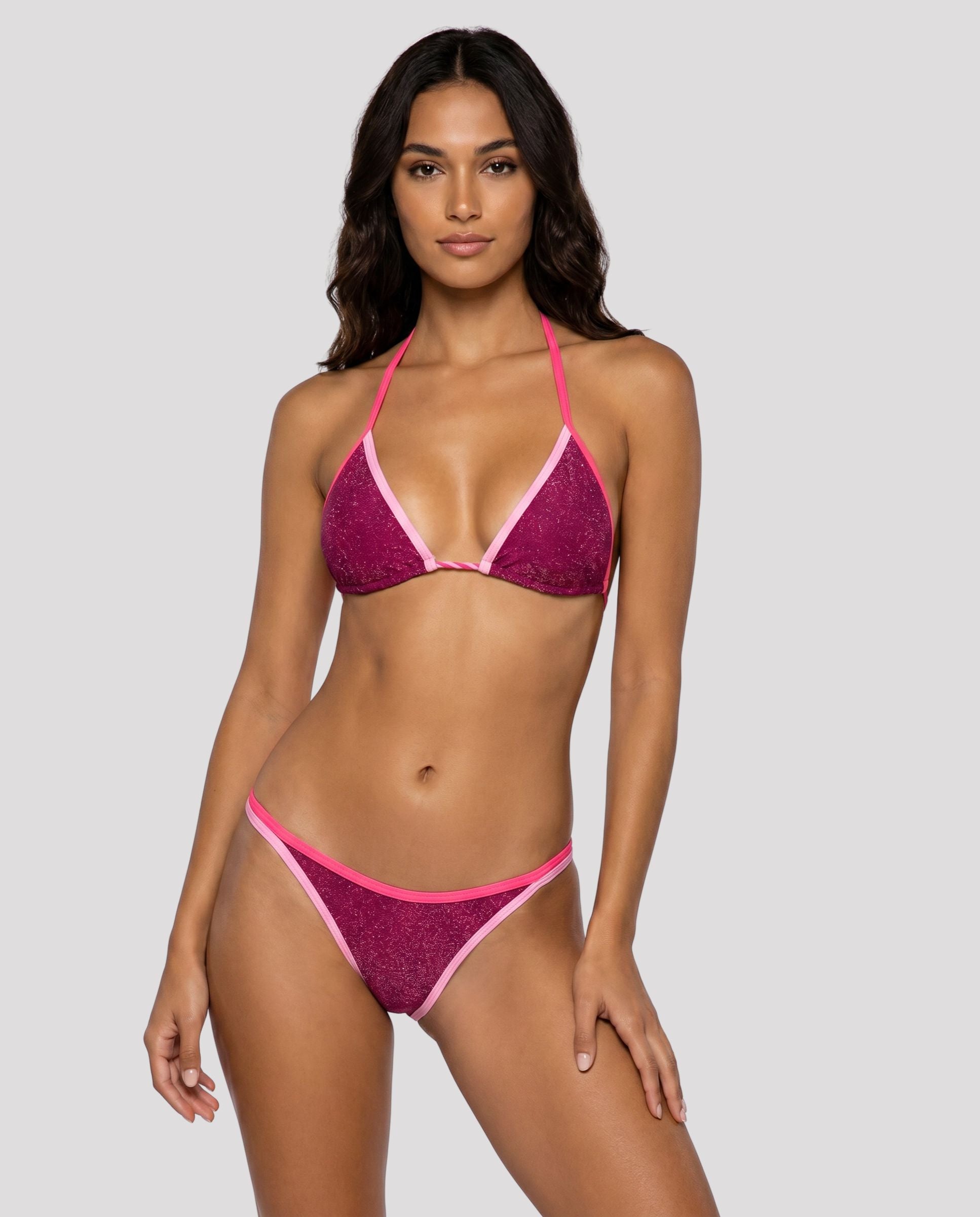 Braga de bikini mujer rodeo lurex - Quelton - Rosa Rosa-5