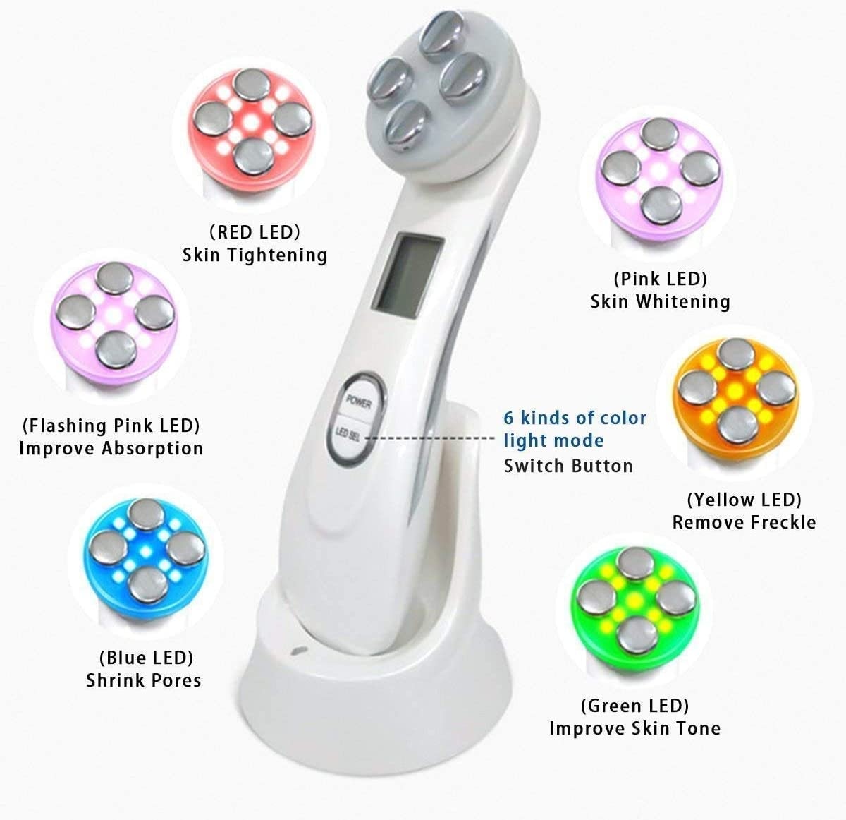 Dispositivo multifunción facial y corporal de belleza extrema