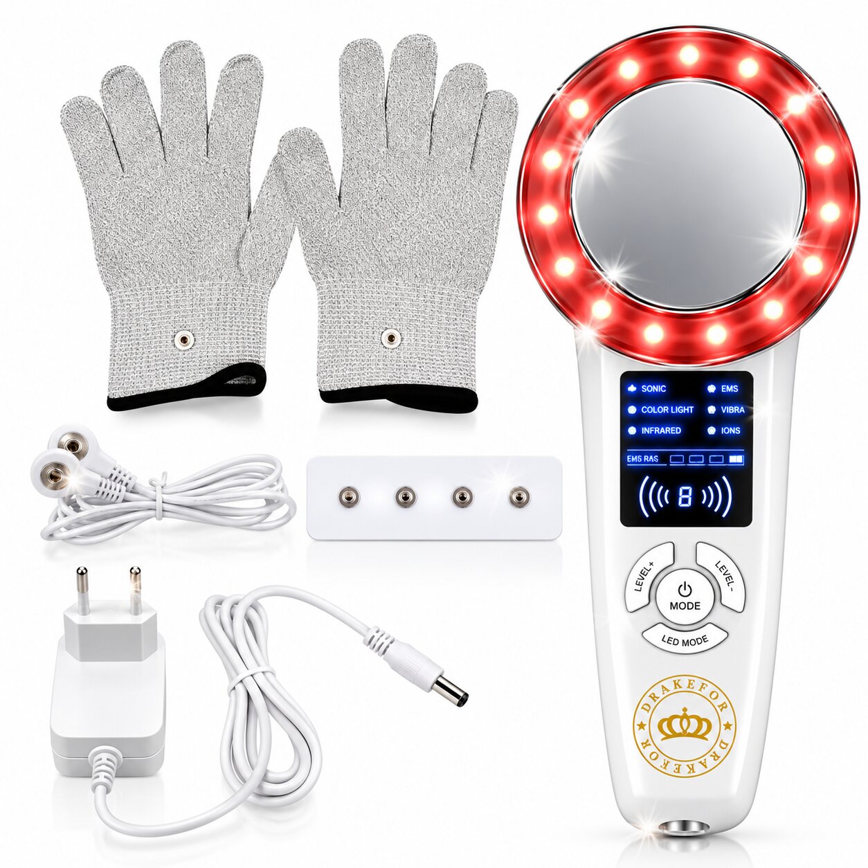 Imagen 1 de Dispositivo Facial y Corporal 6 en 1 Drakefor DKF-880 X - Blanco Blanco