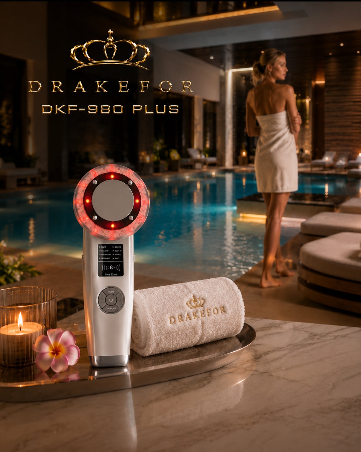 Dispositivo multifunción de belleza para el hogar 8 en 1 Drakefor DKF-980 PLUS - Blanco Blanco-2