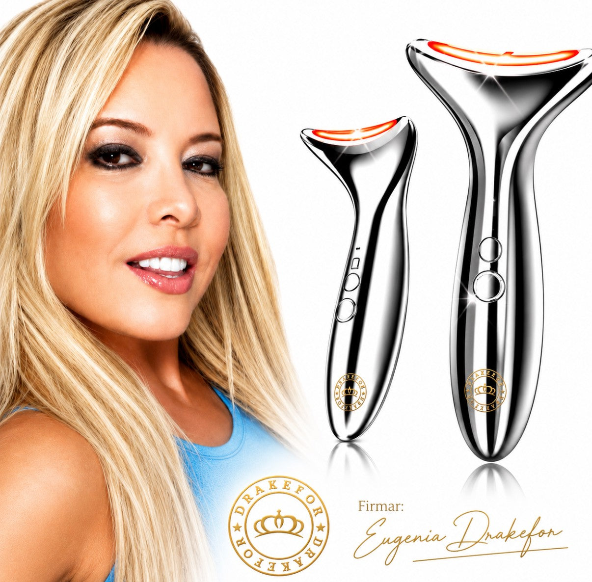 Imagen 2 de Dispositivo estética profesional facial , papada y cuello 7 en 1 DKF STAR PLATINUM - Plata Plata