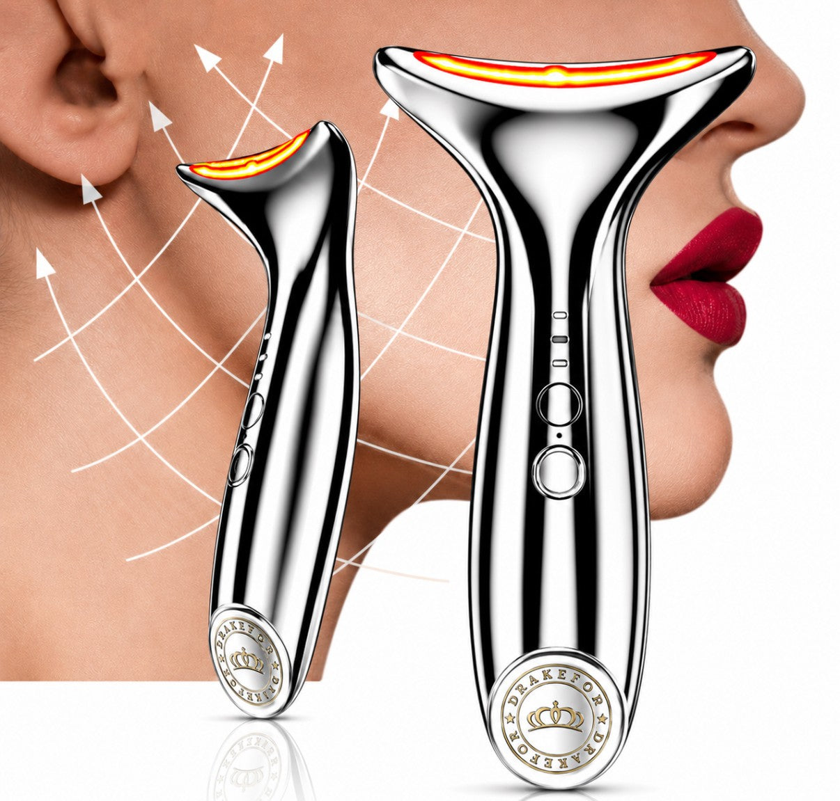 Imagen 3 de Dispositivo estética profesional facial , papada y cuello 7 en 1 DKF STAR PLATINUM - Plata Plata