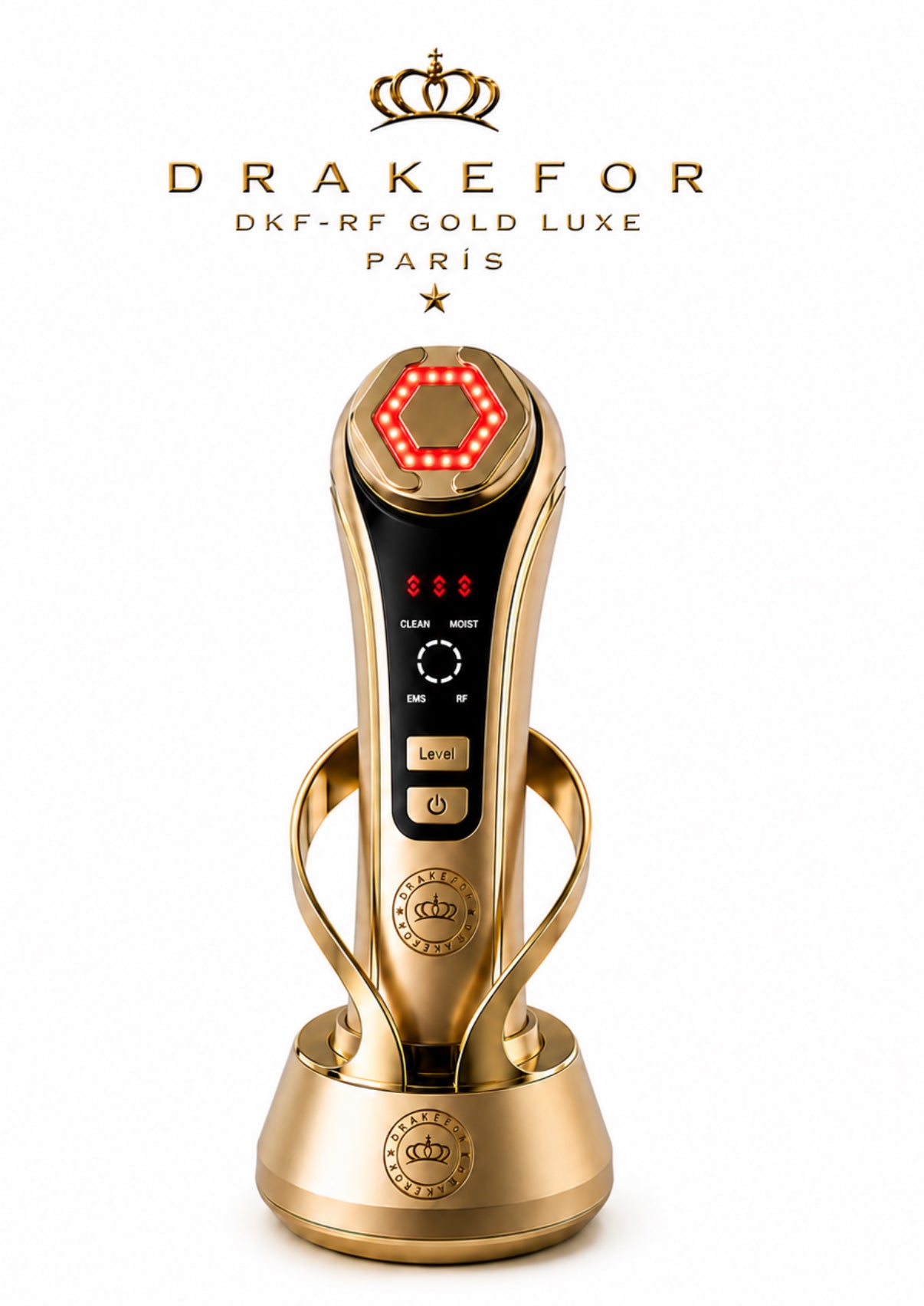 Dispositivo de belleza Drakefor Radio Frecuencia portable de lujo DKF-RF LUXE GOLD - Oro Oro-3