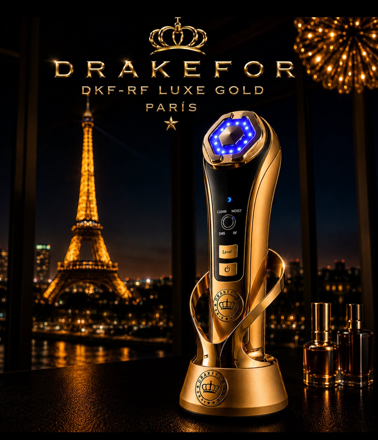 Dispositivo de belleza Drakefor Radio Frecuencia portable de lujo DKF-RF LUXE GOLD - Oro Oro-5
