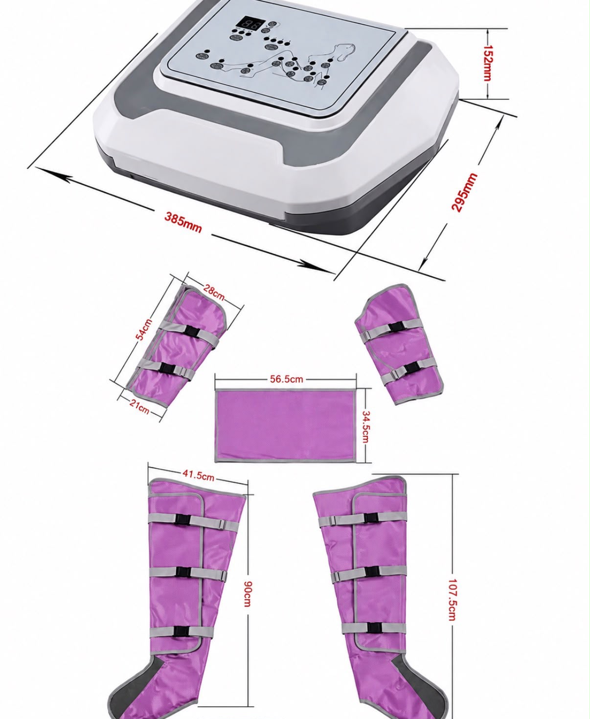 Presoterapia Profesional cuerpo entero Drakefor DKF-PRESOTERAPIA PRO BASIC - Morado Morado-2