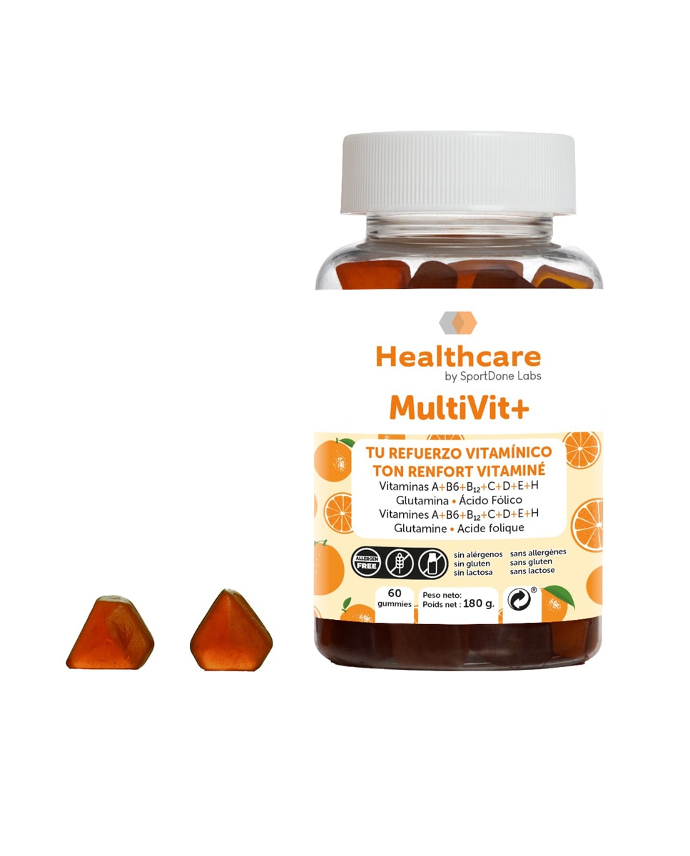 Imagen 0 de MultiVit+ tu refuerzo vitamínico Sabor Naranja 60 gominolas SportDone