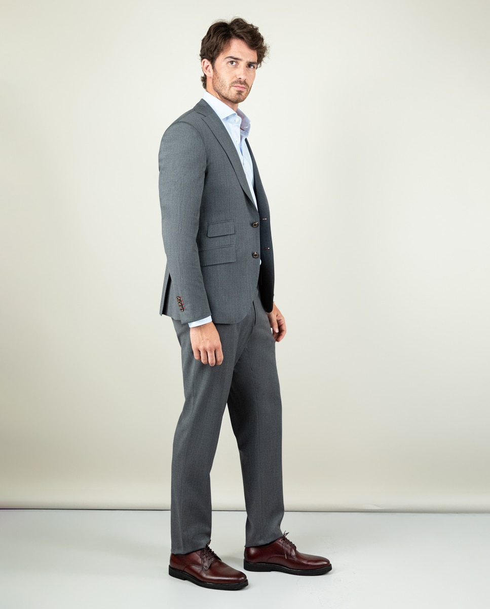 Americana de de hombre de traje traje lisa lavable - El Ganso - Gris Gris-3