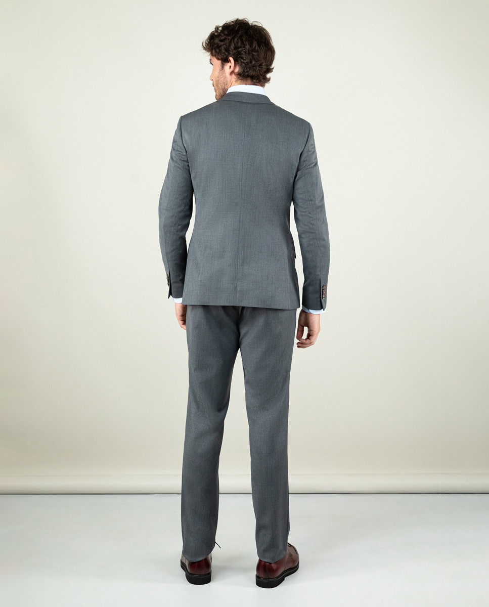 Americana de de hombre de traje traje lisa lavable - El Ganso - Gris Gris-4