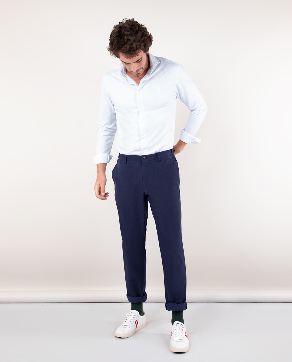 El Ganso - Pantalón de hombre Sepiia liso.