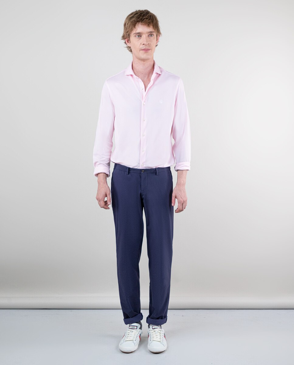 Camisa de hombre tejido sepiia - El Ganso - Rosa Rosa-2