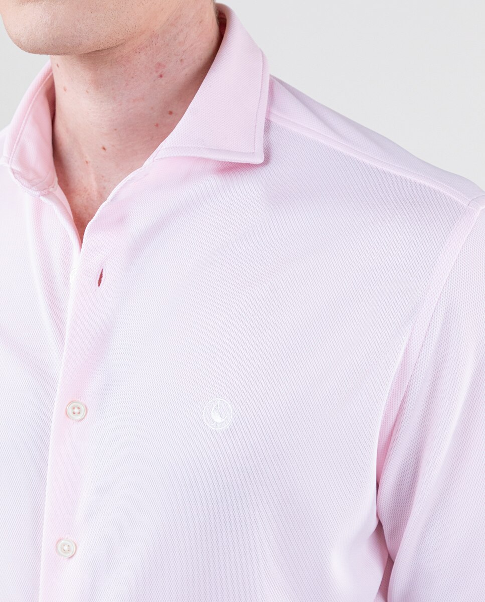 Camisa de hombre tejido sepiia - El Ganso - Rosa Rosa-5