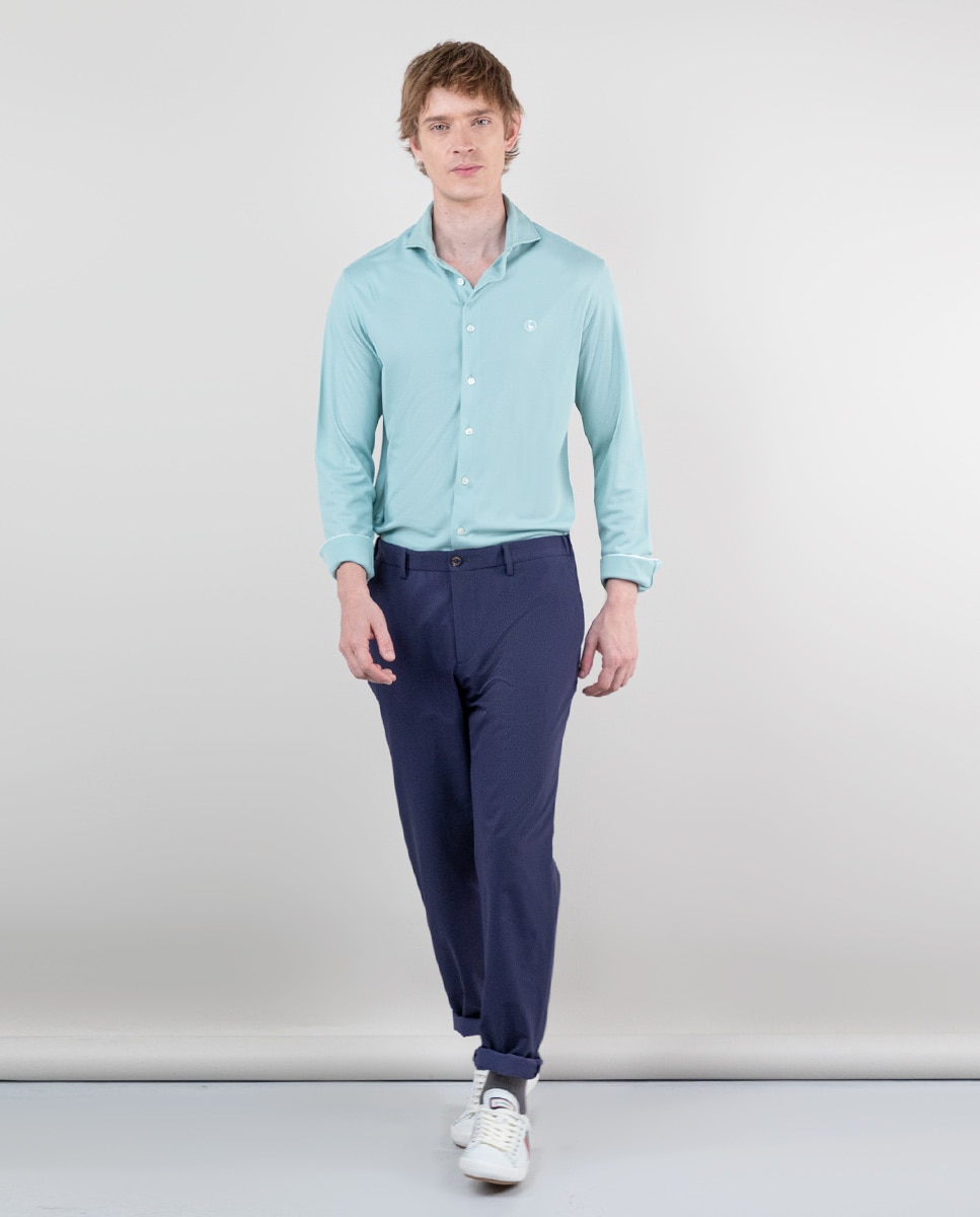 Camisa de hombre tejido sepiia - El Ganso - Verde Verde-2