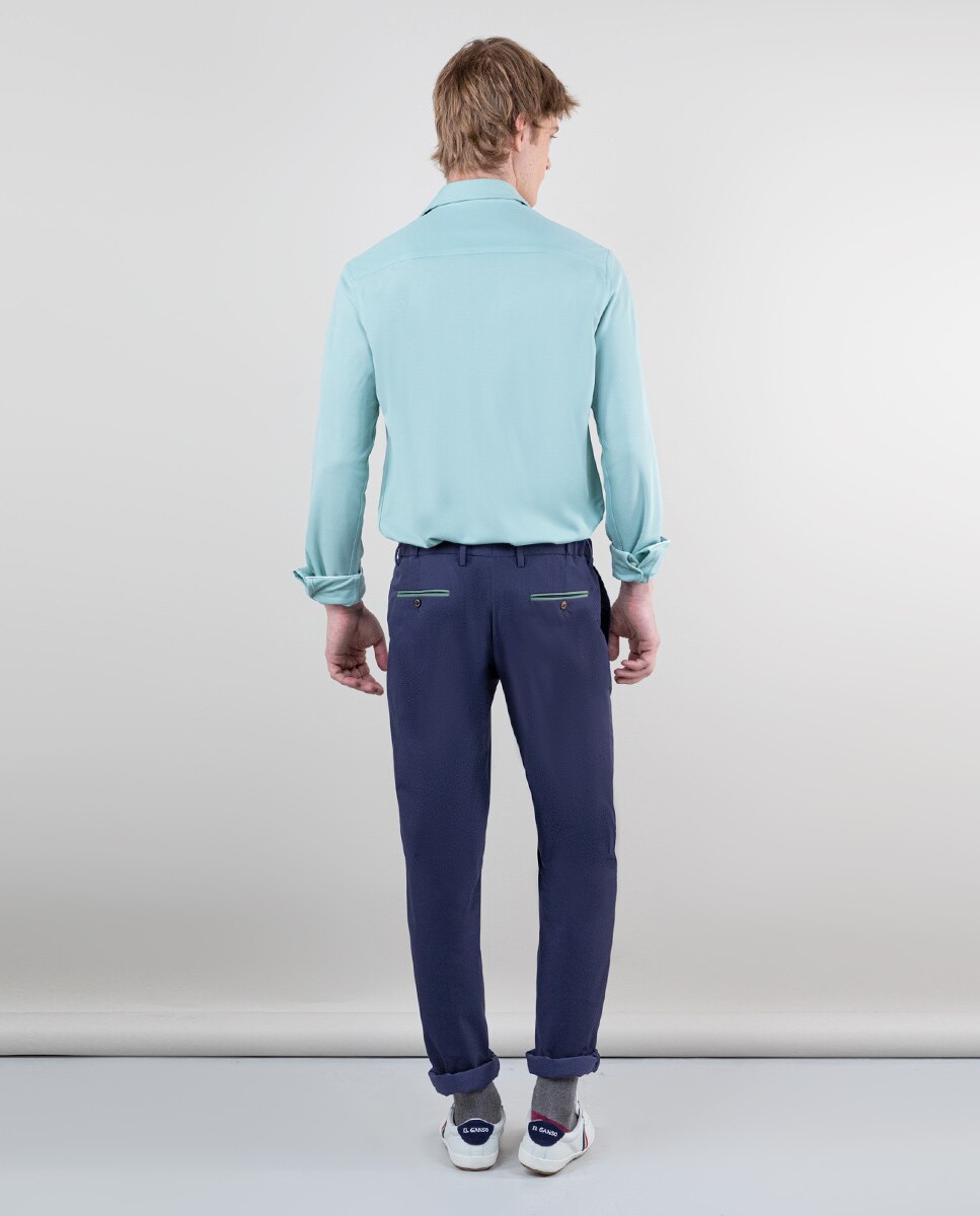 Camisa de hombre tejido sepiia - El Ganso - Verde Verde-4