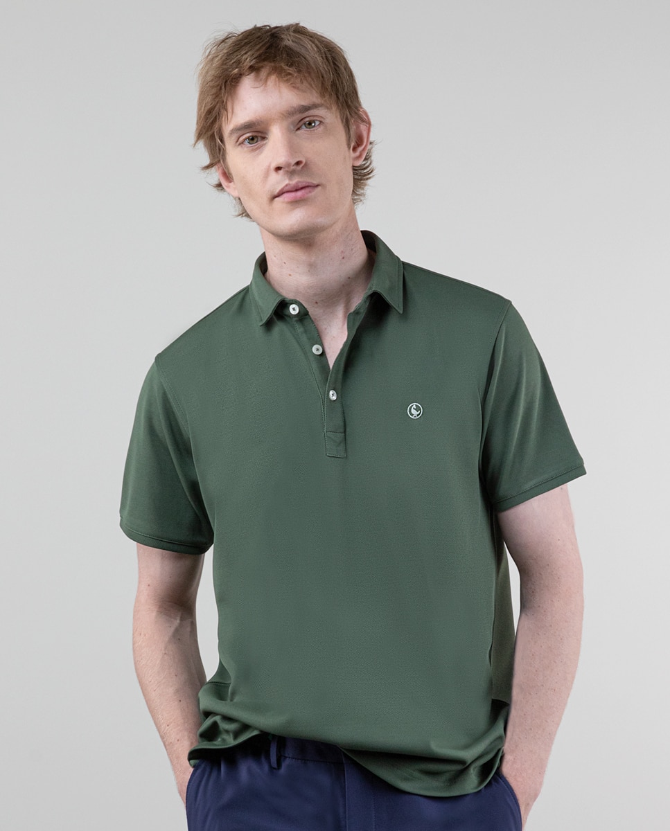 Polo de hombre de sepiia de manga corta - El Ganso - Verde oscuro Verde oscuro-1
