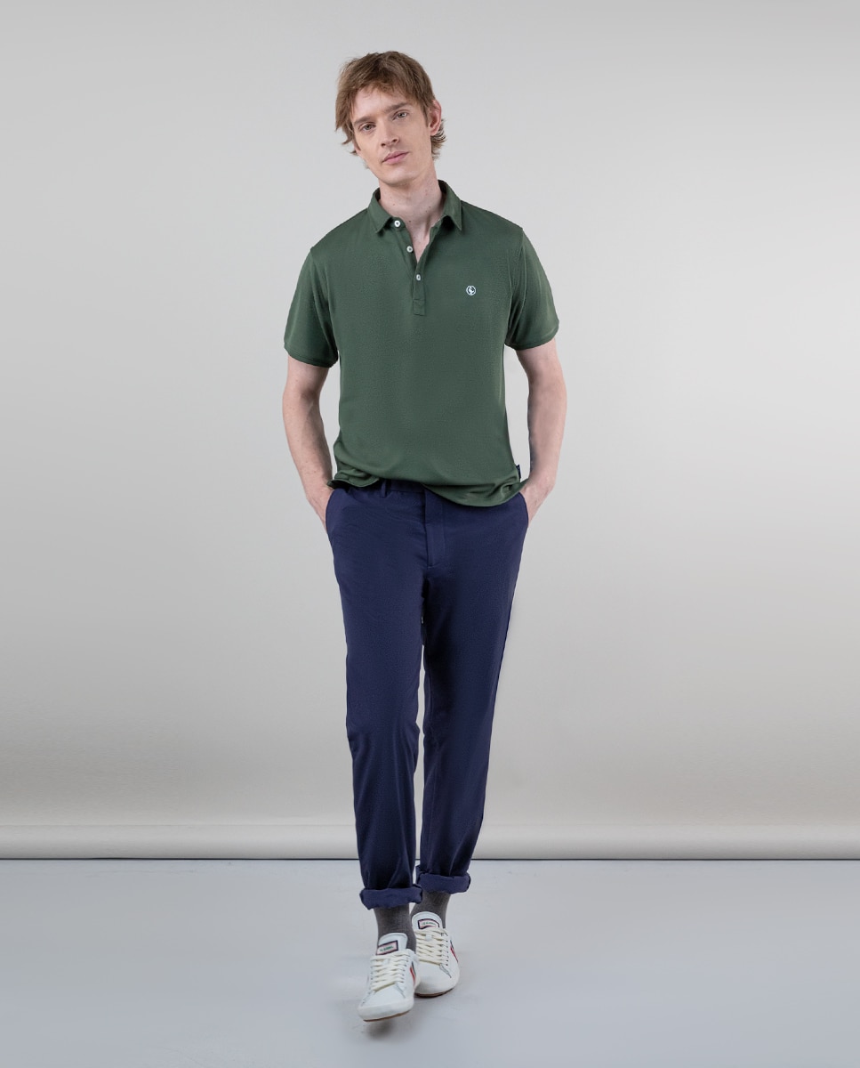 Polo de hombre de sepiia de manga corta - El Ganso - Verde oscuro Verde oscuro-2